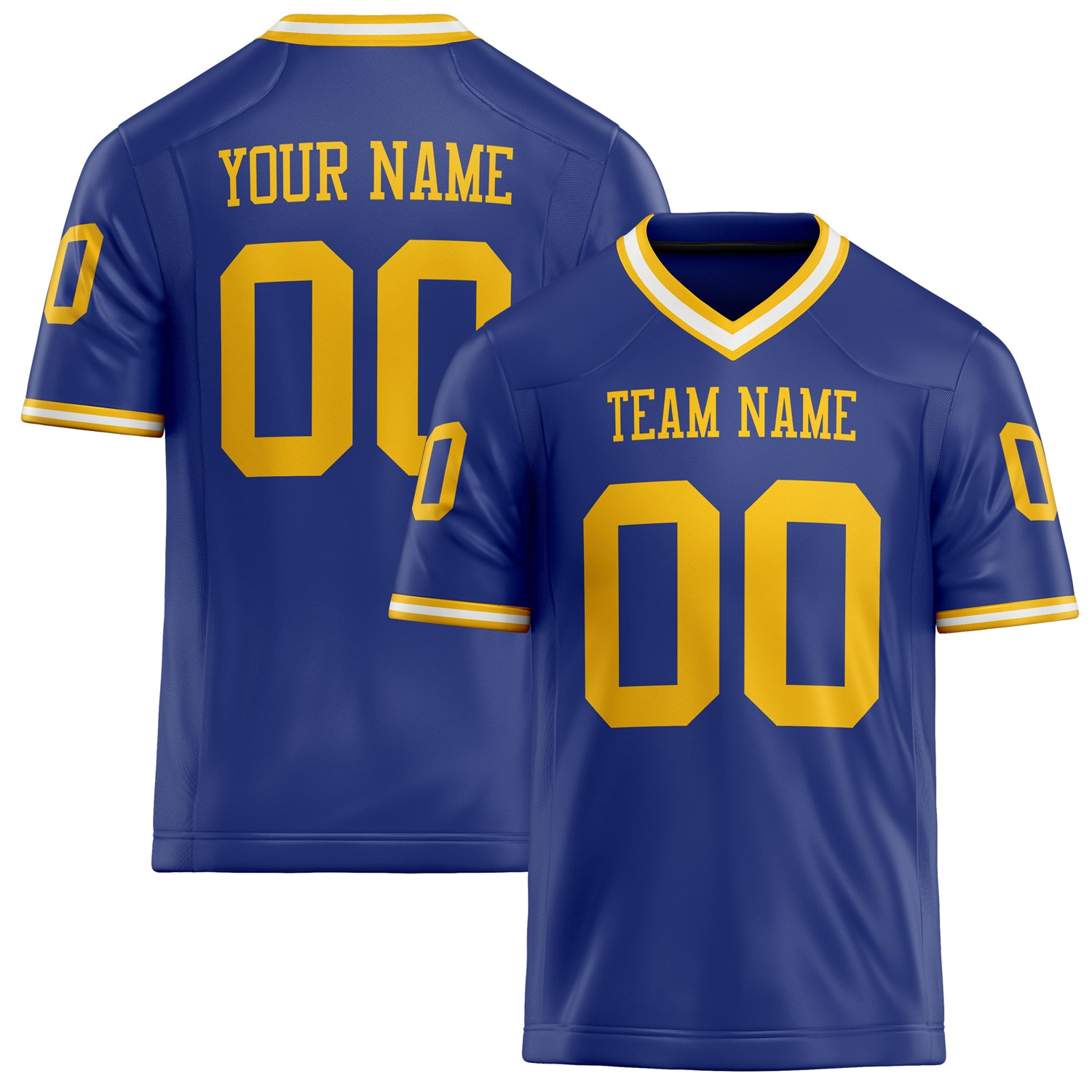 Custom Royal Gold Solid Colour Football Jersey FT02240730RO487