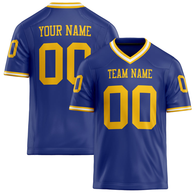 Custom Royal Gold Solid Colour Football Jersey FT02240730RO487