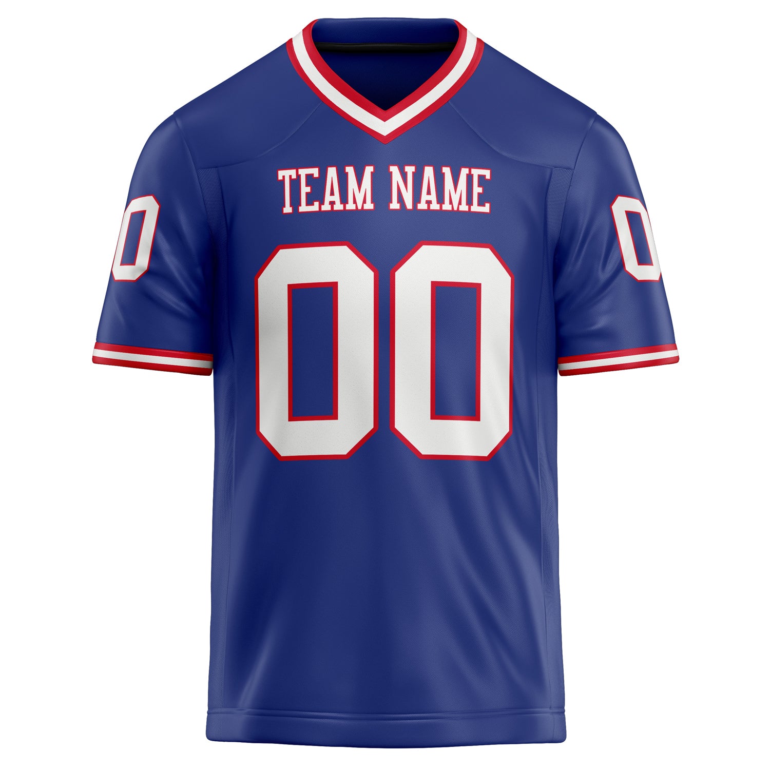 Custom Royal White Solid Colour Football Jersey