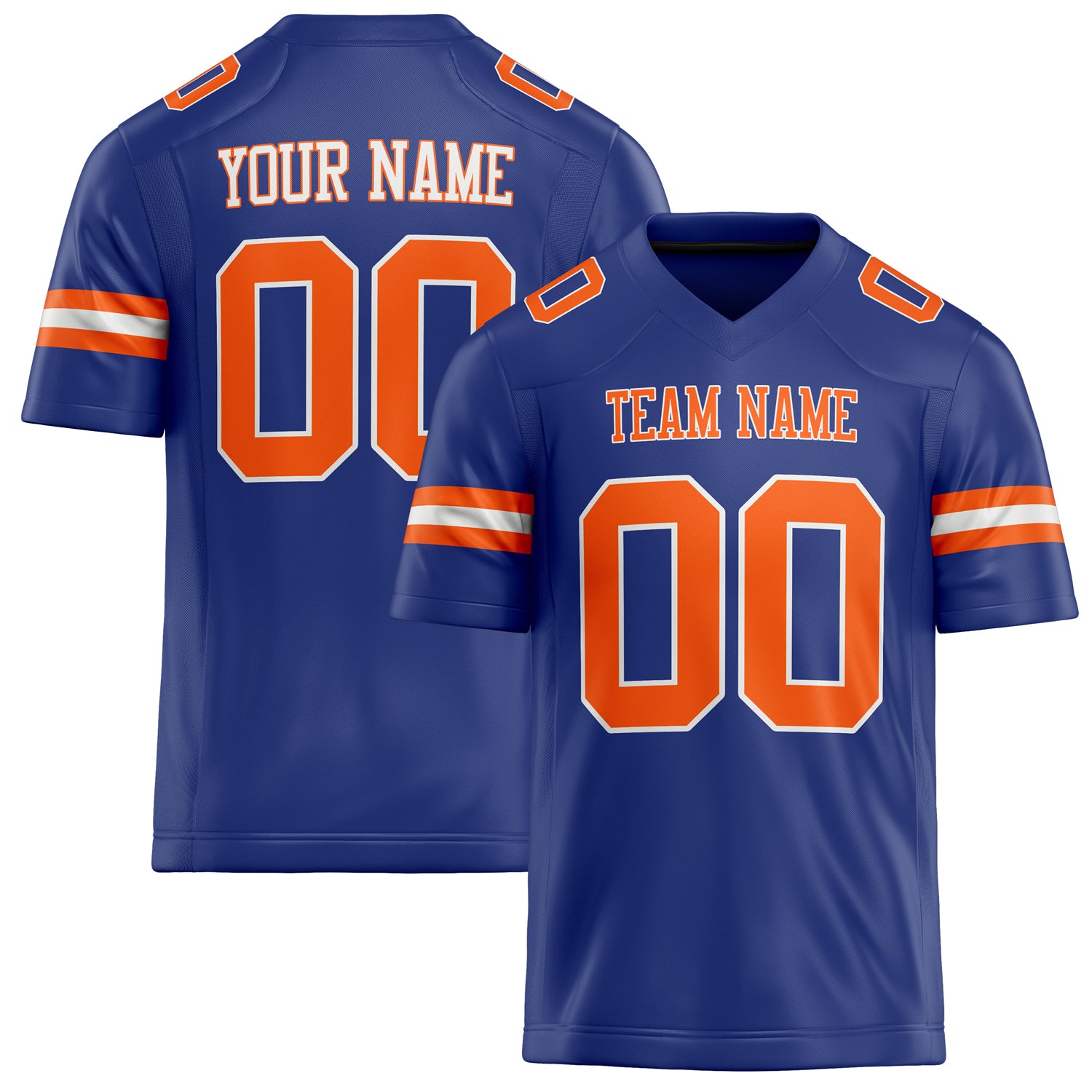 Custom Royal Orange Solid Colour Football Jersey FT02240730RO490