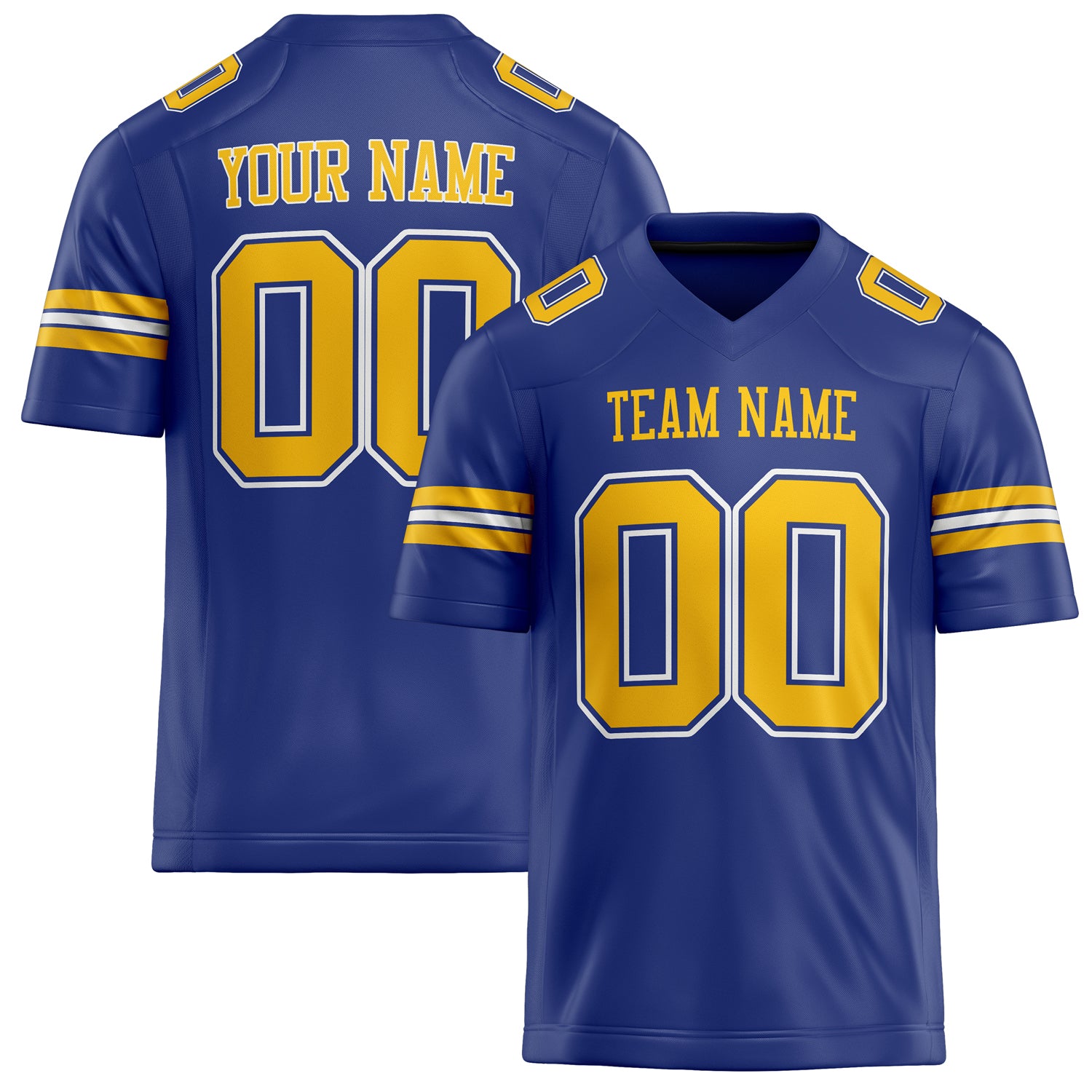 Custom Royal Gold Solid Colour Football Jersey FT02240730RO494