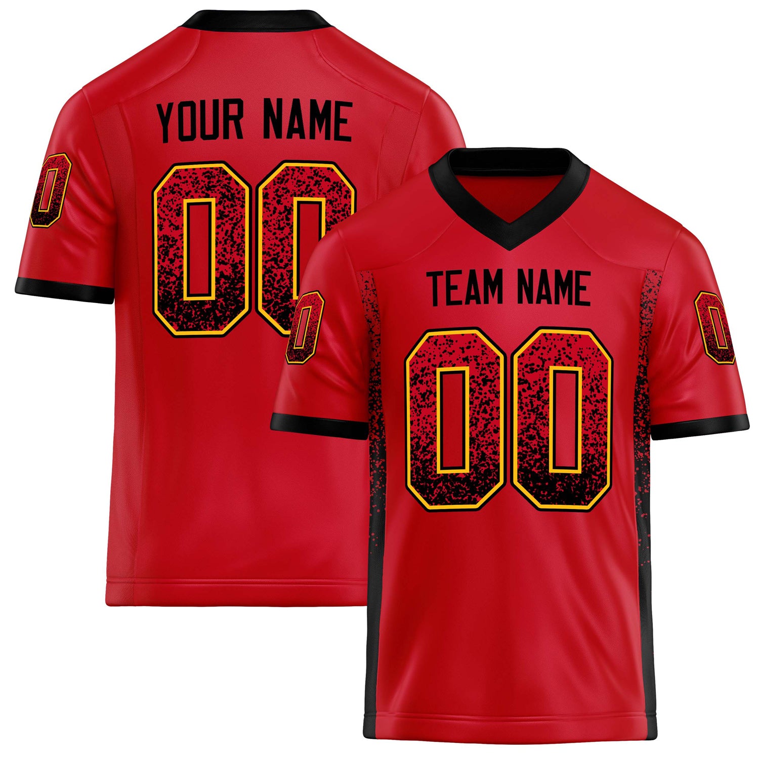 Custom Scarlet Navy Solid Colour Football Jersey FT02240730SC497