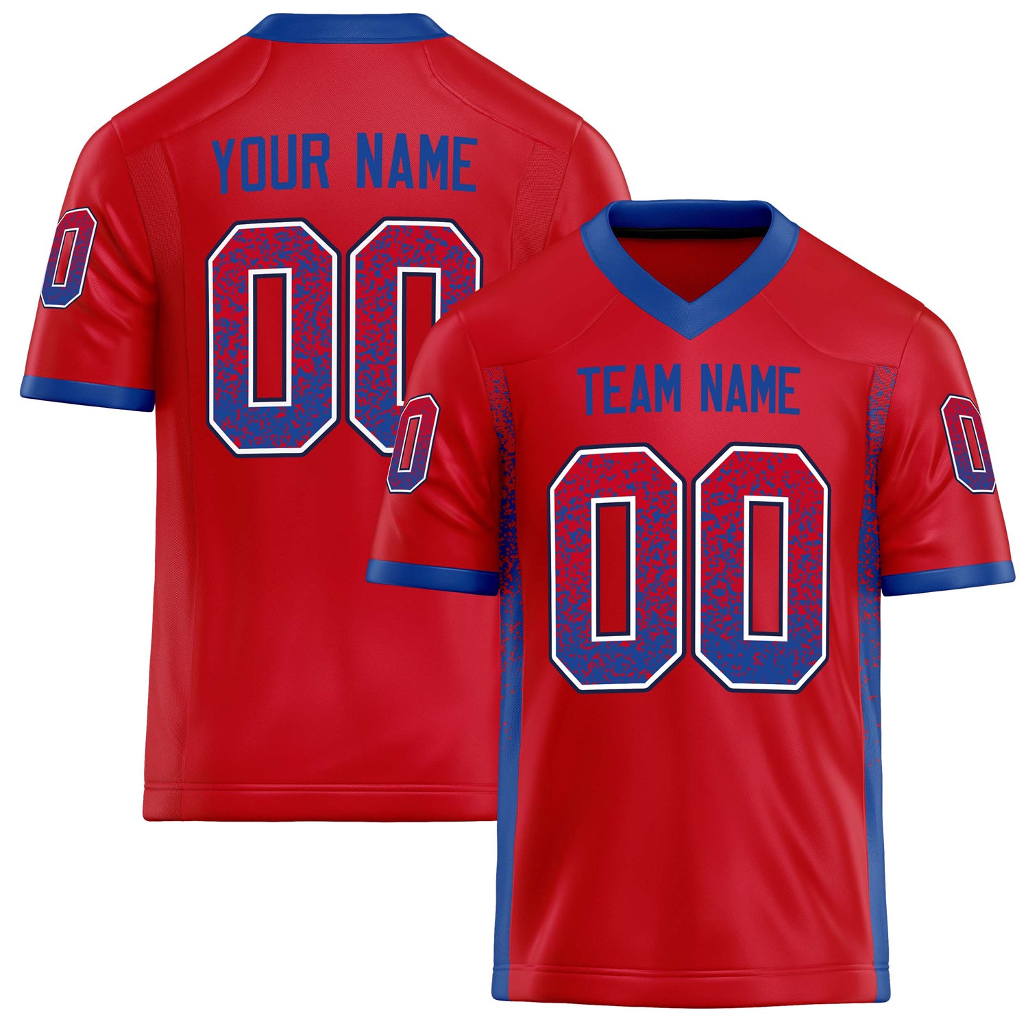 Custom Scarlet Royal Solid Colour Football Jersey FT02240730SC499