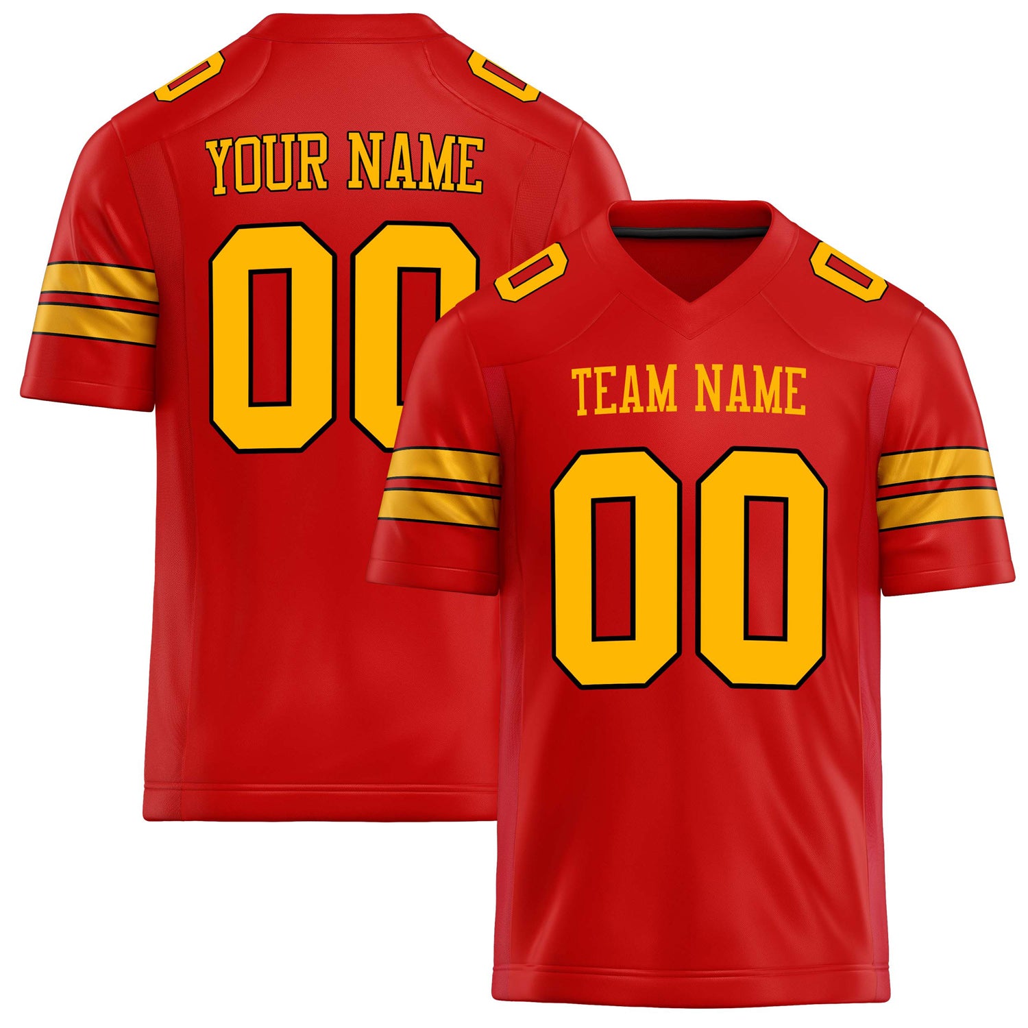 Custom Scarlet Gold Solid Colour Football Jersey FT02240730SC500