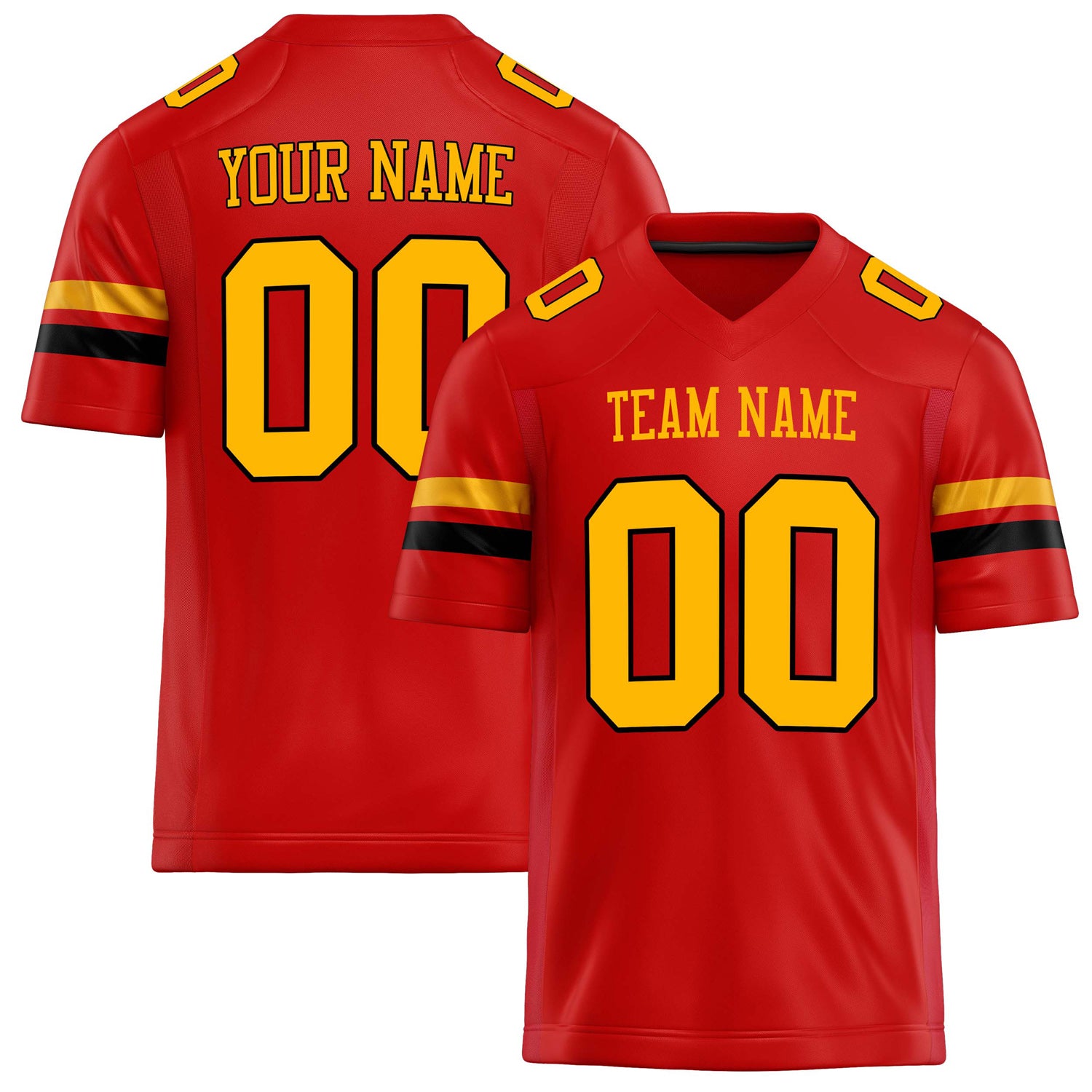 Custom Scarlet Gold Solid Colour Football Jersey FT02240730SC509