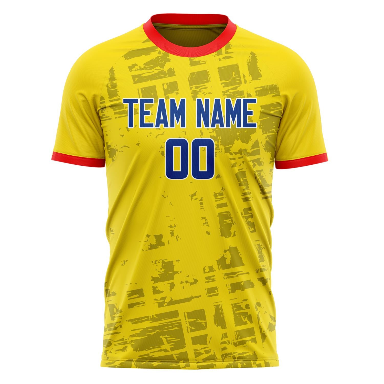 Custom Gold Royal Pattern Soccer Jersey