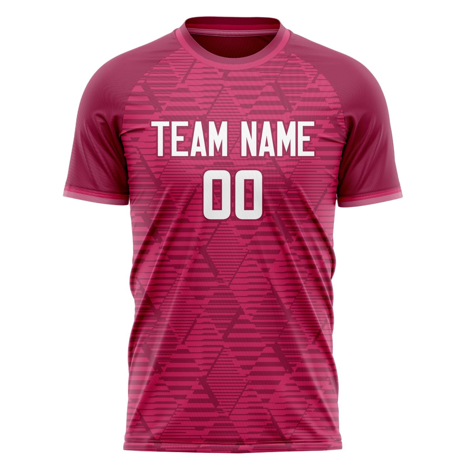 Custom Red White Pattern Soccer Jersey