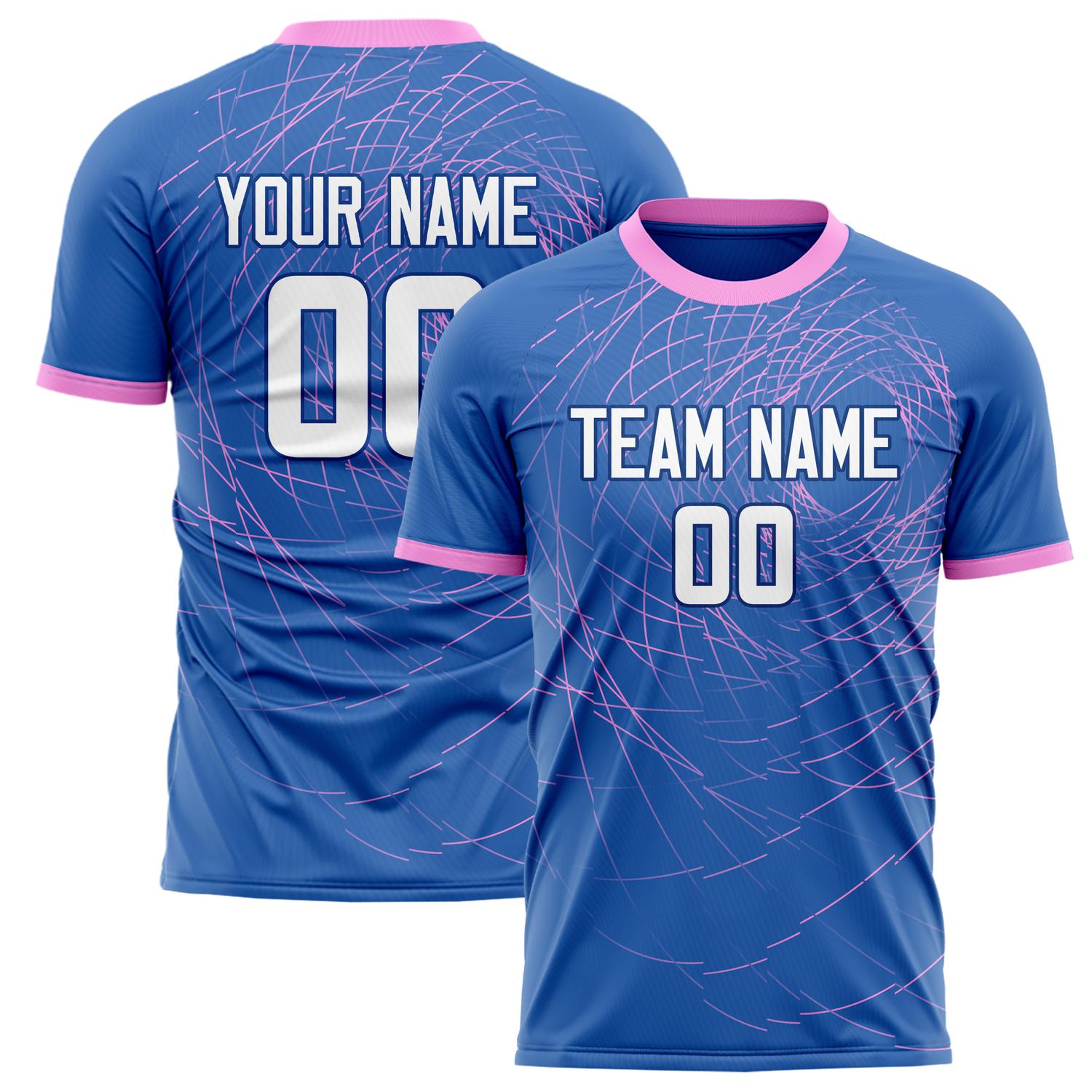 Custom Royal Pink Pattern Soccer Jersey FT02240808XE026