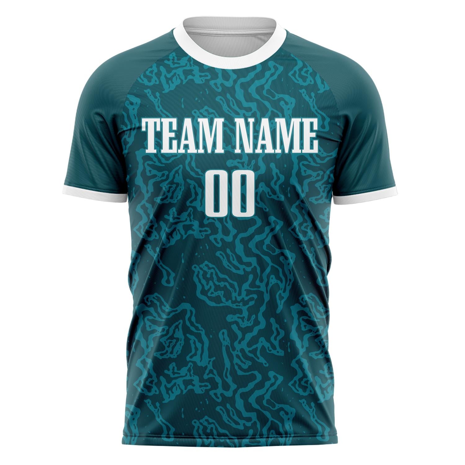 Custom Green White Pattern Soccer Jersey