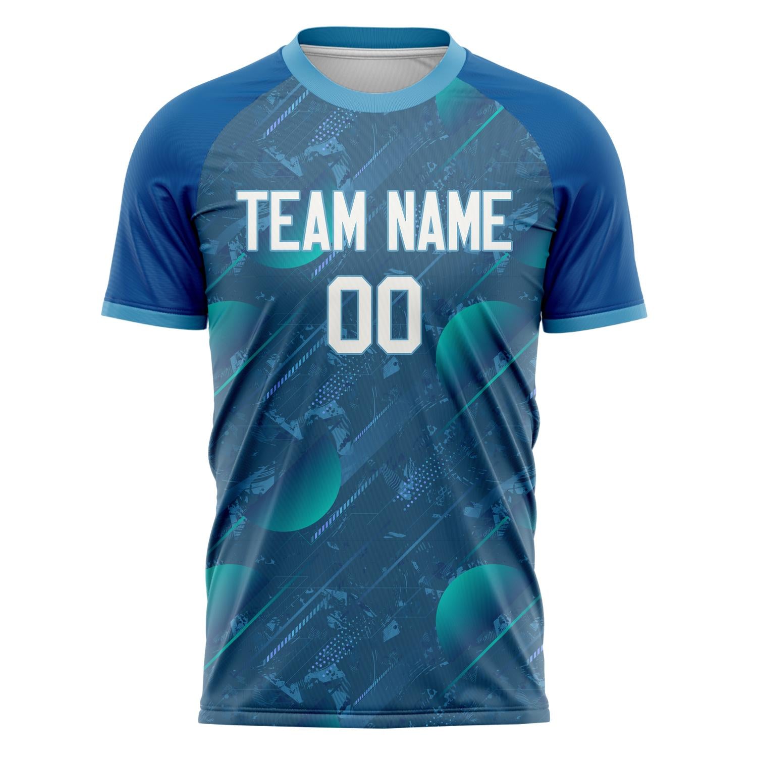 Custom Navy White Pattern Soccer Jersey