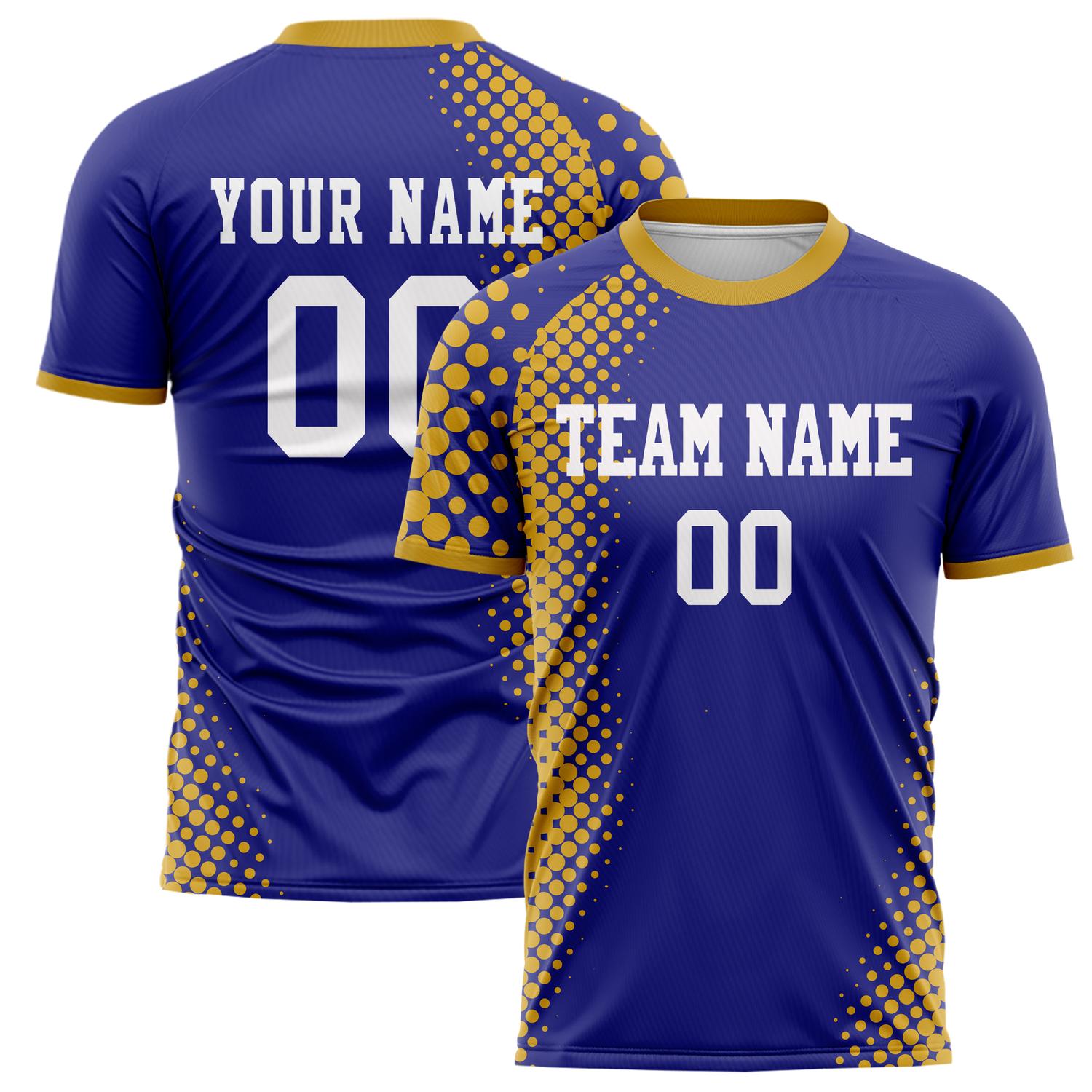 Custom Purple Old Gold Pattern Soccer Jersey FT02240809JC034