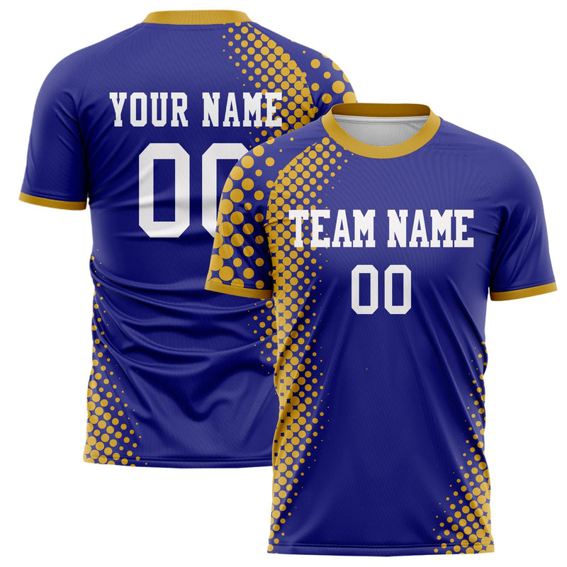 Custom Purple Old Gold Pattern Soccer Jersey FT02240809JC034
