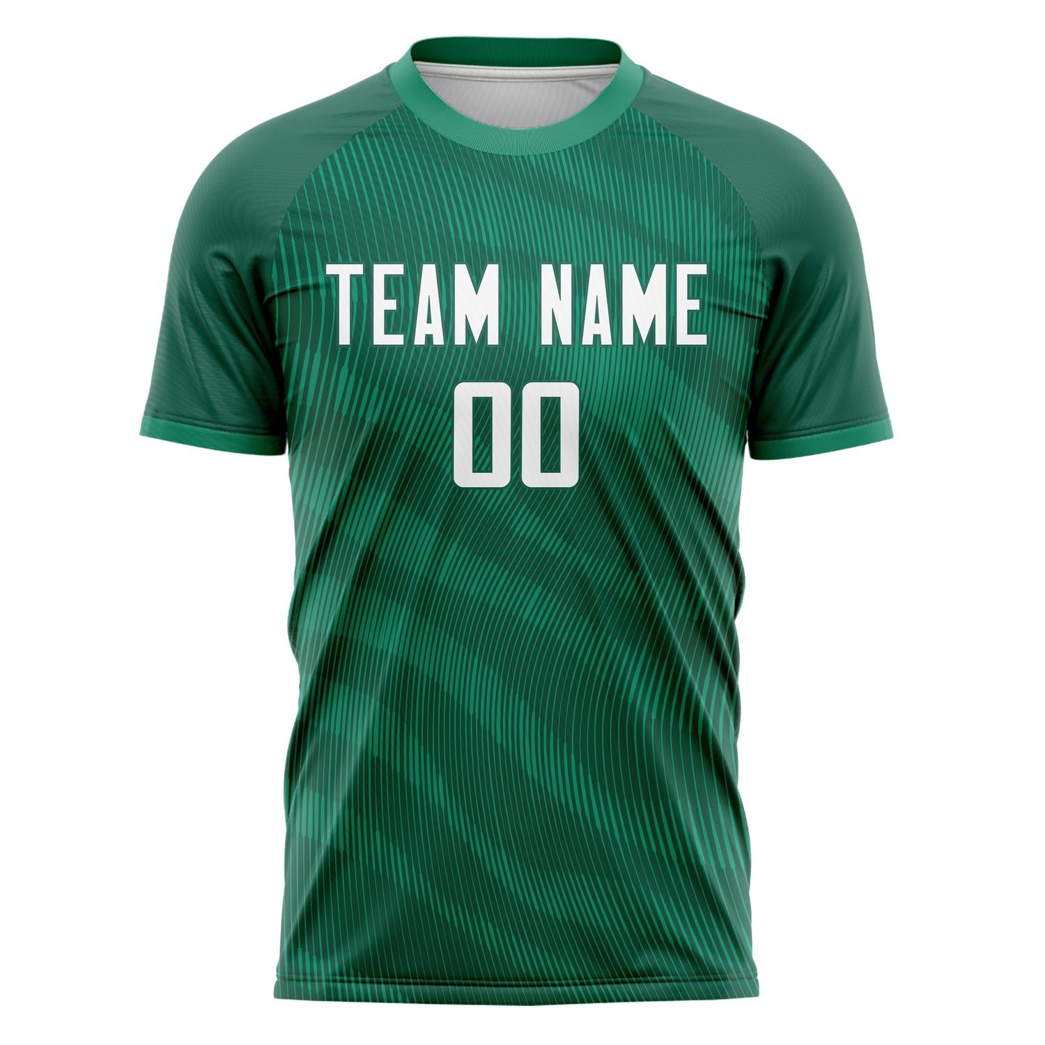 Custom Green White Pattern Soccer Jersey