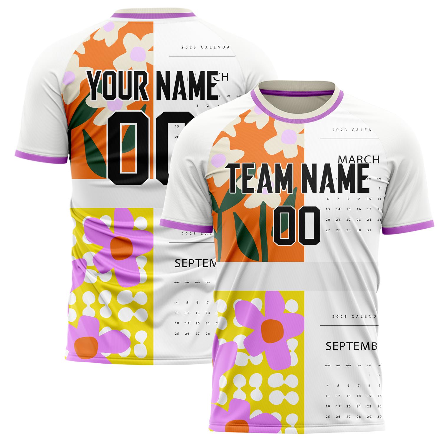 Custom White Pink Pattern Soccer Jersey FT02240809JC064