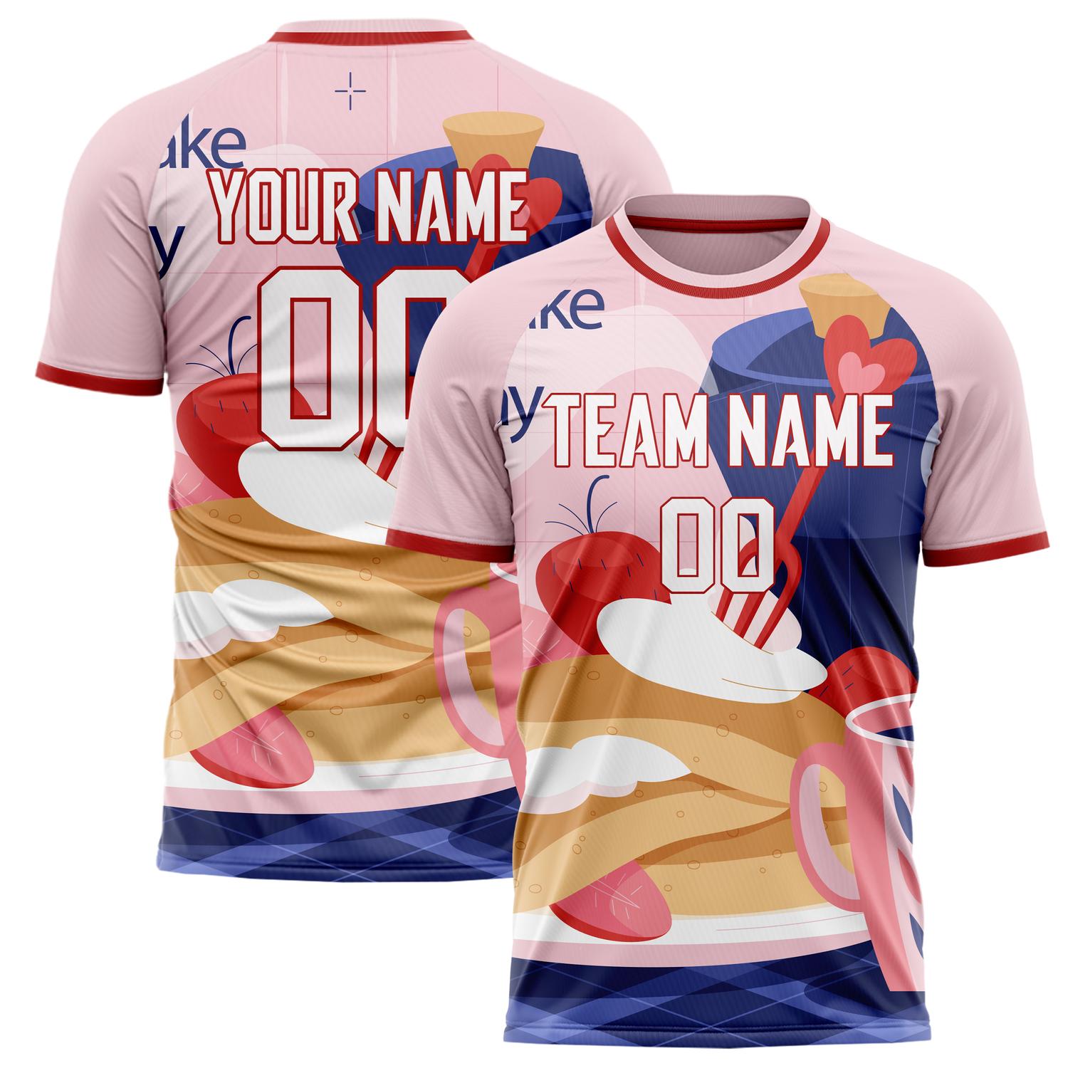 Custom Pink White Pattern Soccer Jersey FT02240809JC065