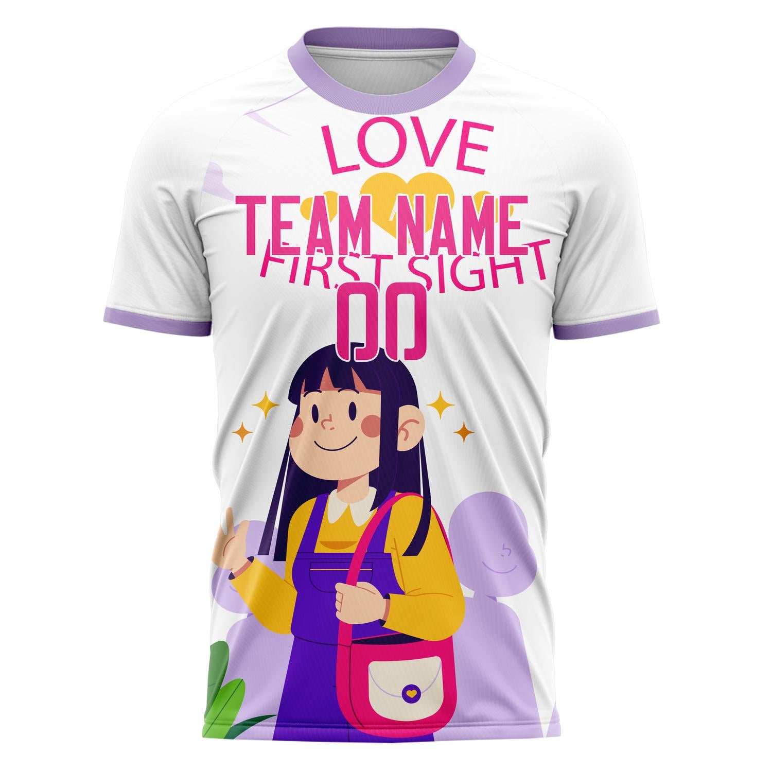 Custom White Pink Pattern Soccer Jersey