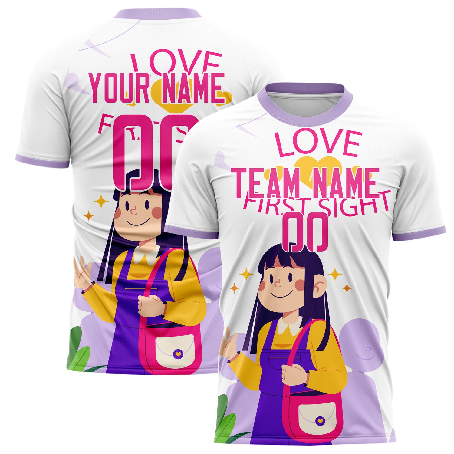 Custom White Pink Pattern Soccer Jersey FT02240809JC079