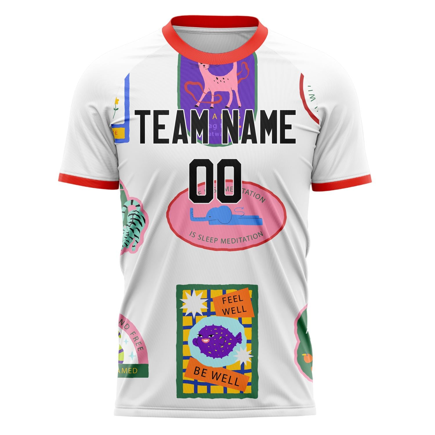 Custom White Pink Pattern Soccer Jersey