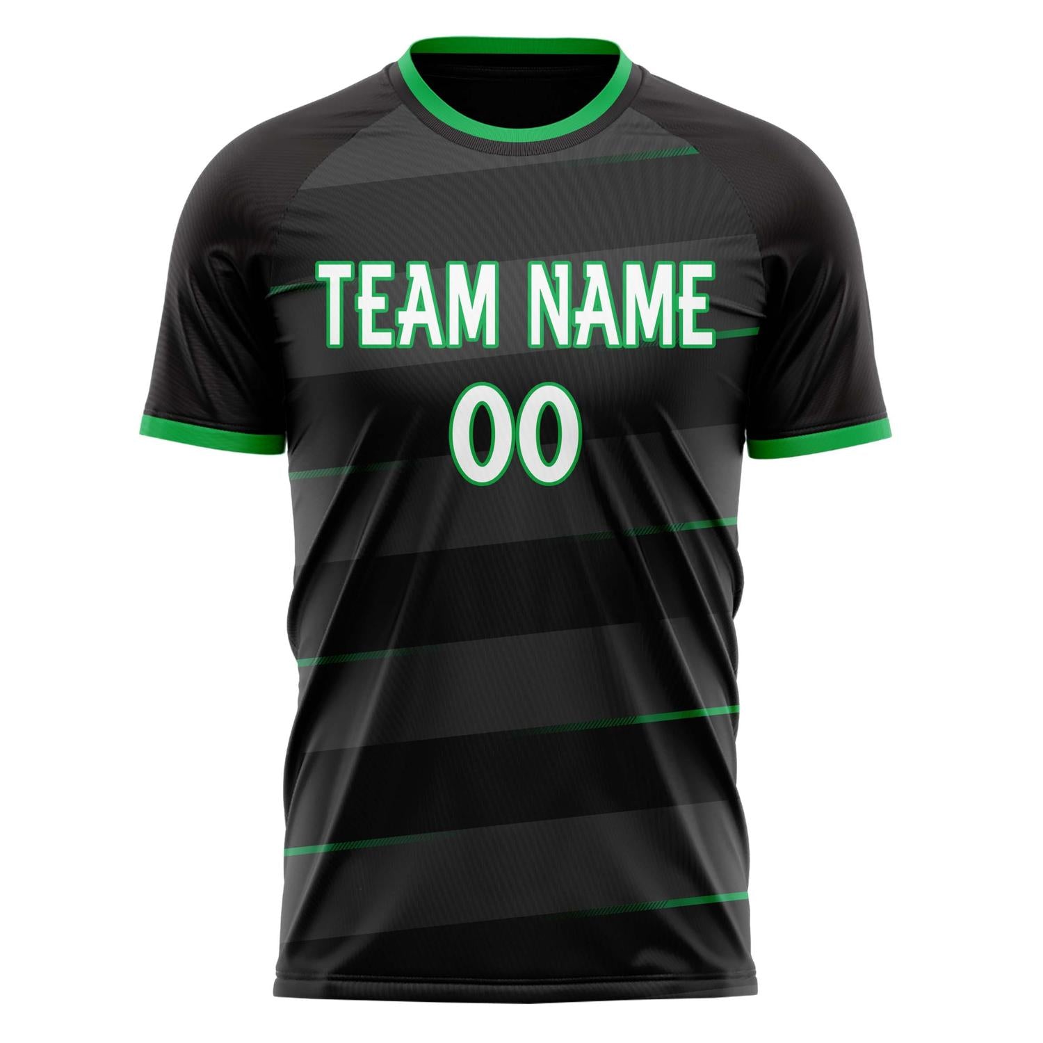 Custom Black White Pattern Soccer Jersey
