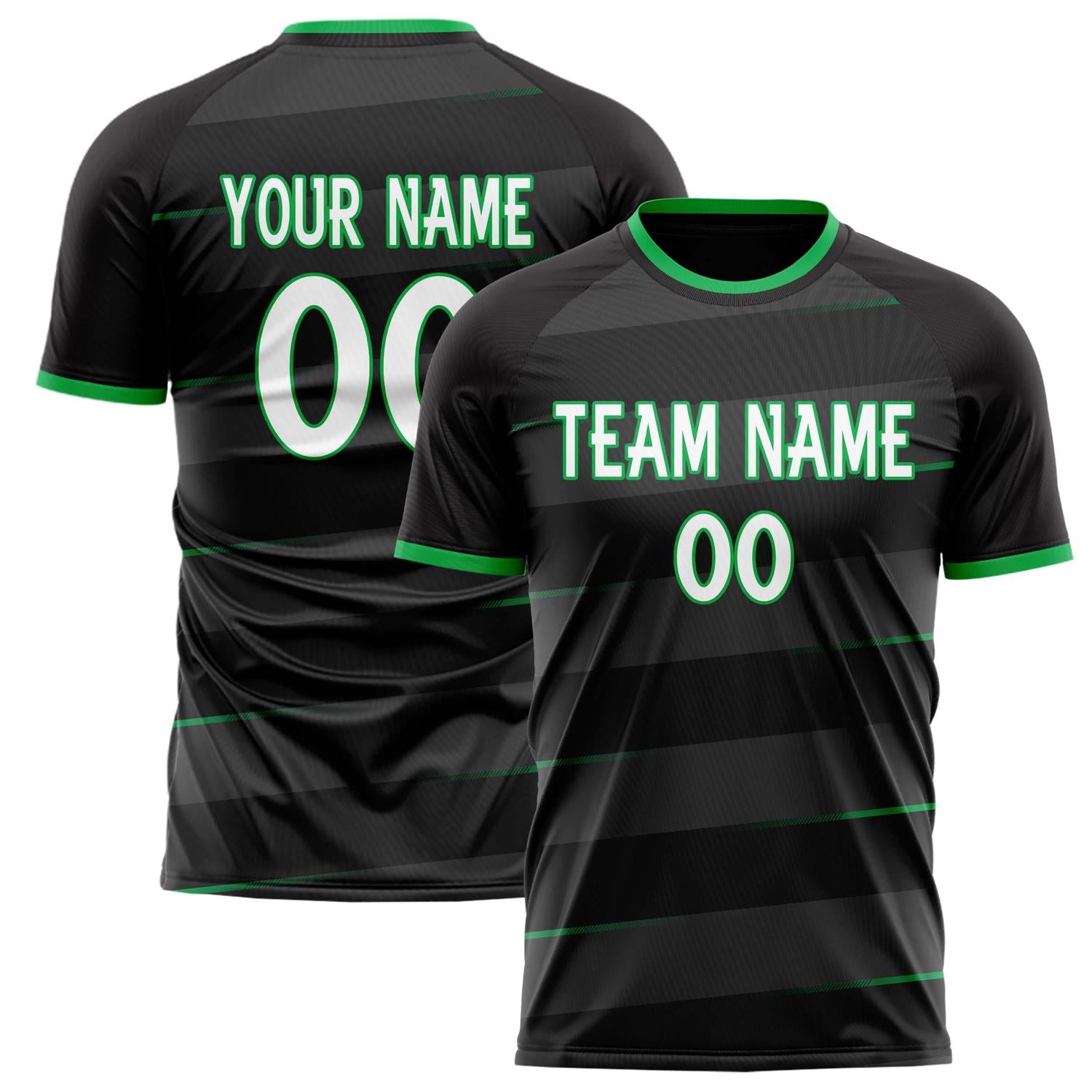 Custom Black White Pattern Soccer Jersey FT02240809JG120