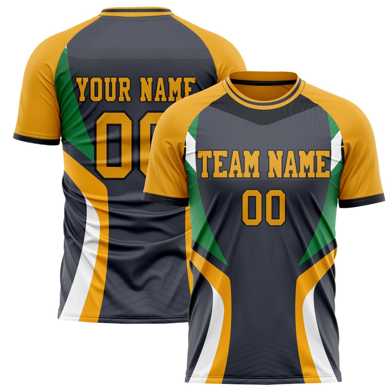 Custom Orange Navy Pattern Soccer Jersey FT02240809XF197