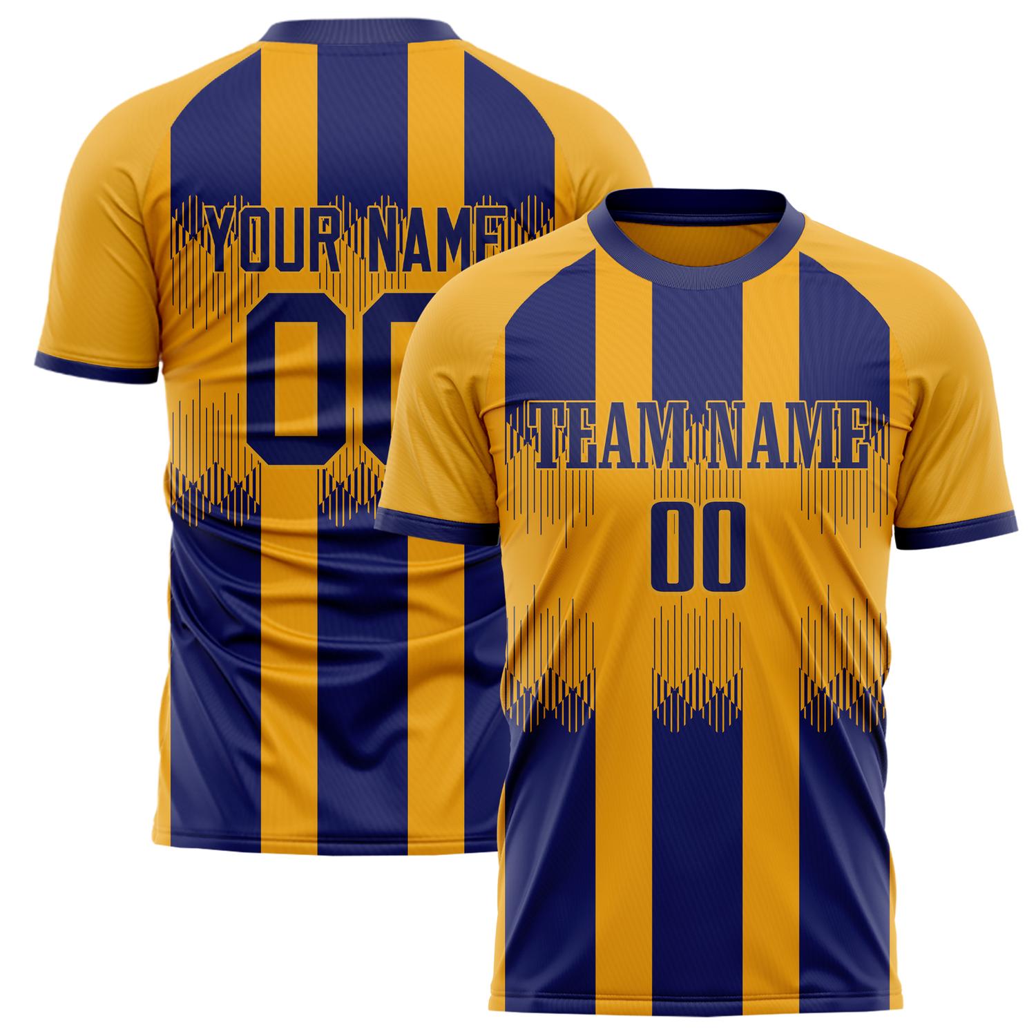 Custom Orange Navy Pattern Soccer Jersey FT02240809XF235