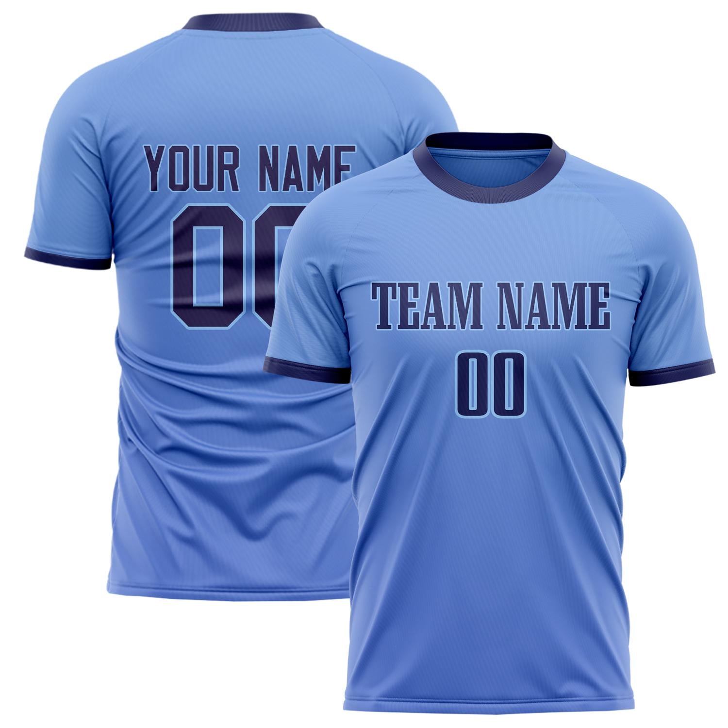 Custom Blue Navy Pattern Soccer Jersey FT02240809XF260