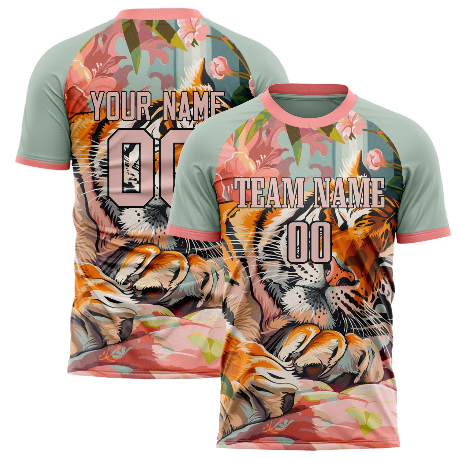 Custom Pink Black Pattern Soccer Jersey FT02240809XF284