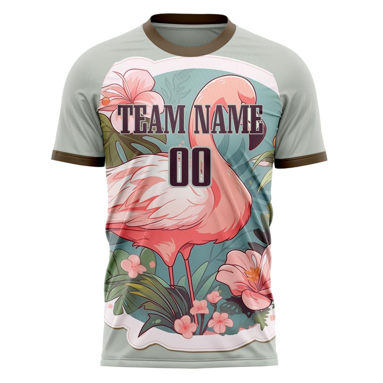 Custom Brown Brown Pattern Soccer Jersey