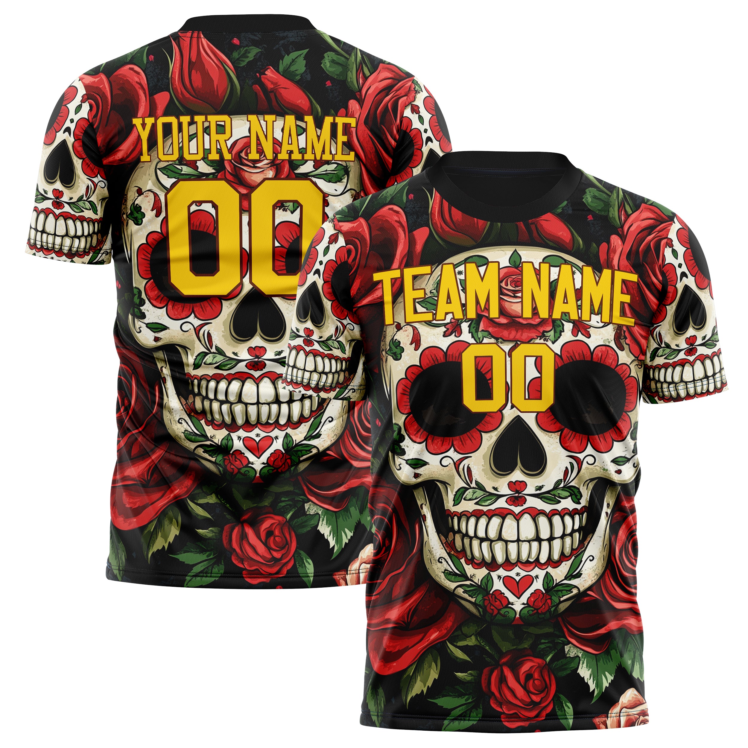 Custom Red Skull Soccer Jersey FT04240816SK003