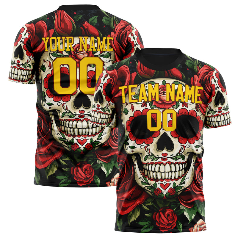 Custom Red Skull Soccer Jersey FT04240816SK003