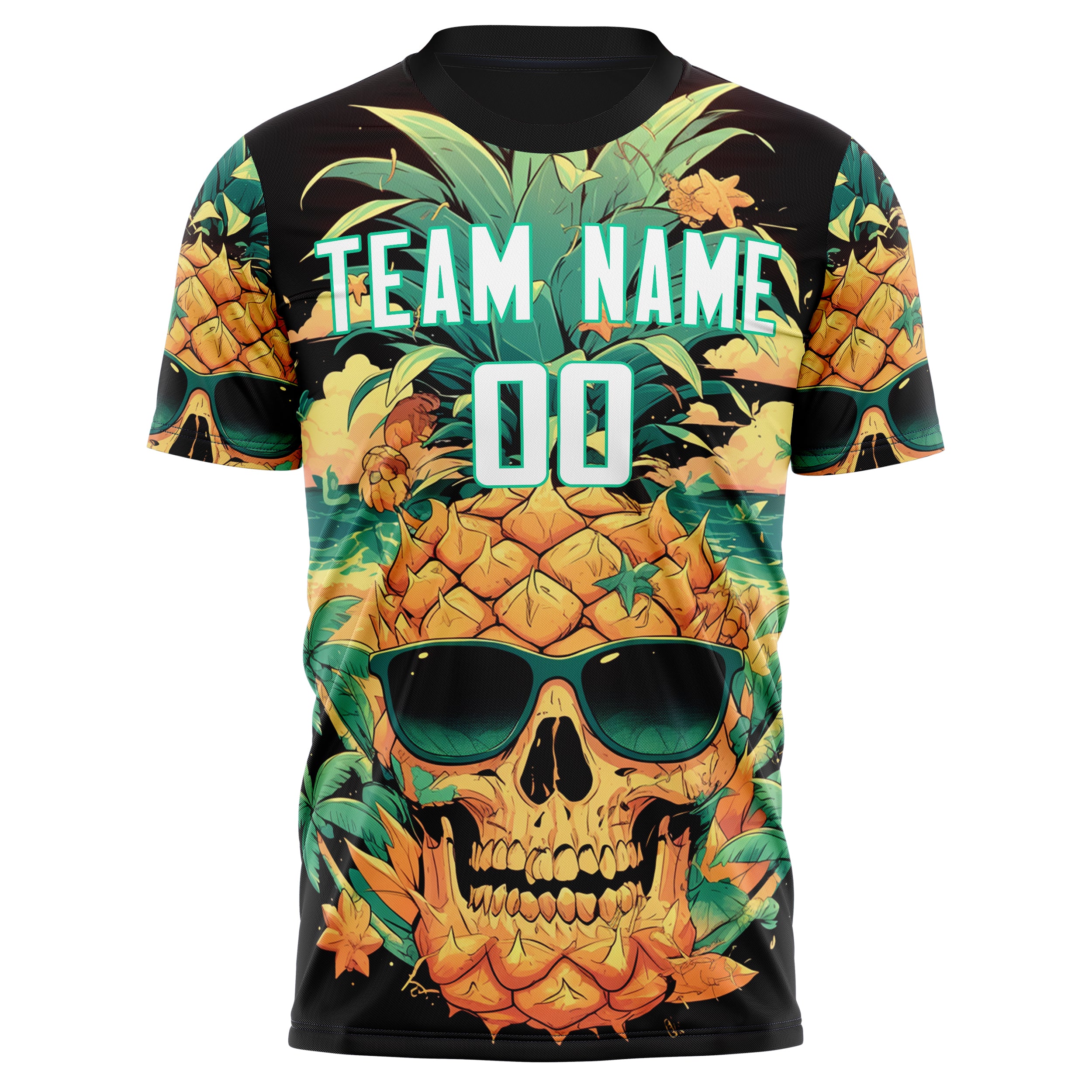 Custom Green Skull Soccer Jersey