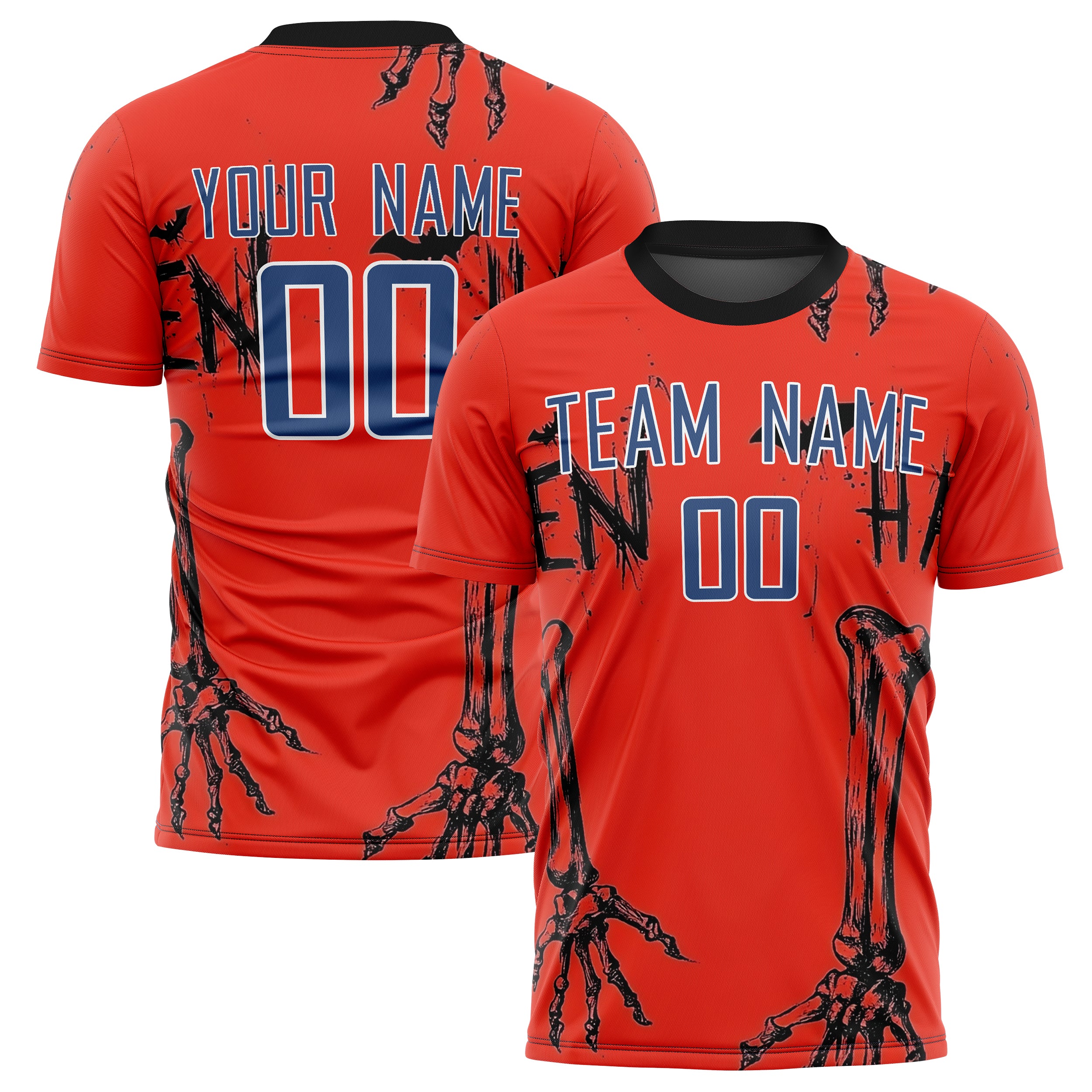 Custom Red Skull Soccer Jersey FT04240816SK009