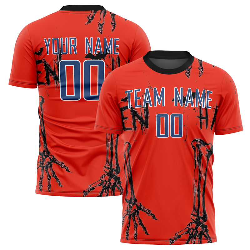 Custom Red Skull Soccer Jersey FT04240816SK009