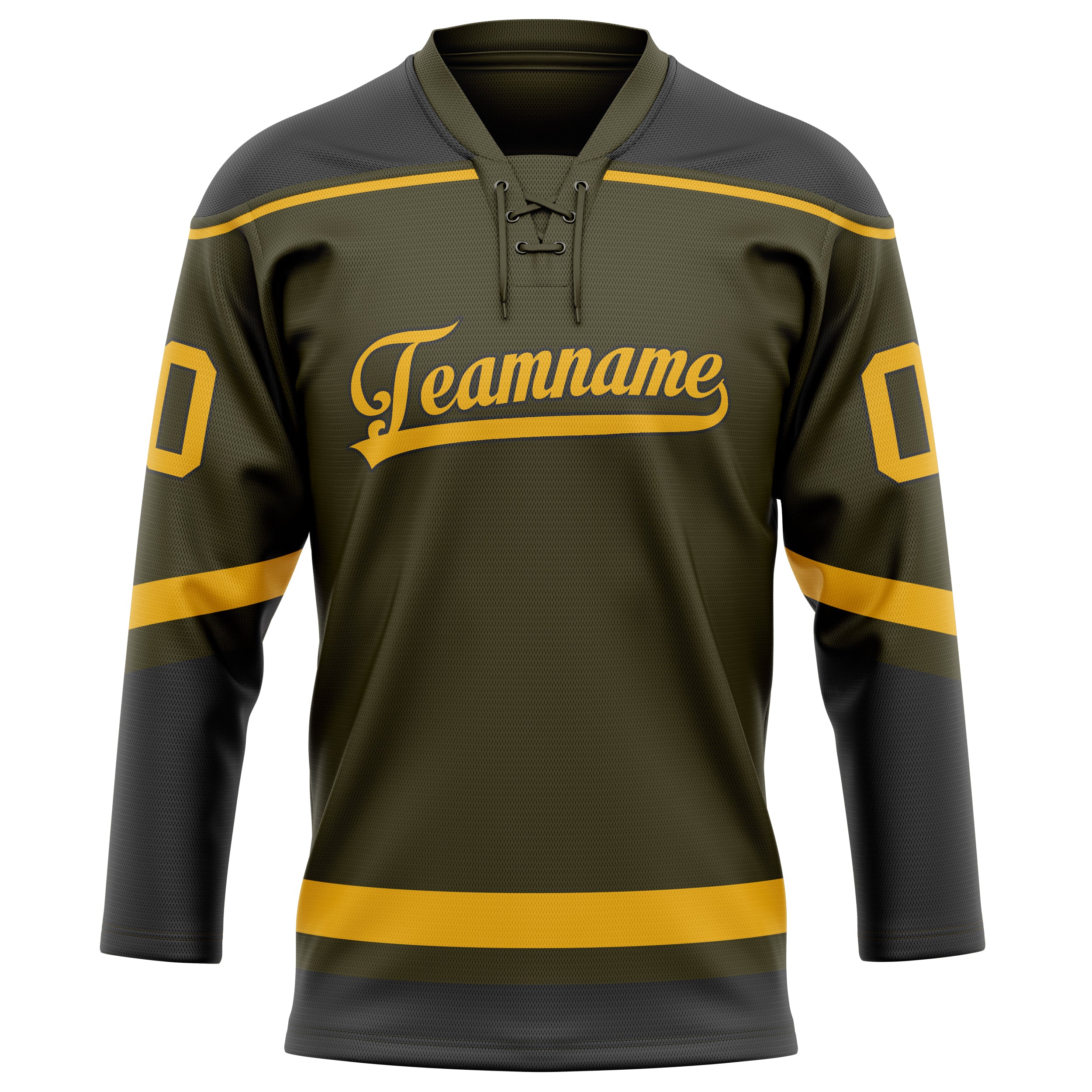 Custom Olive Gold Solid Colour Hockey Jersey
