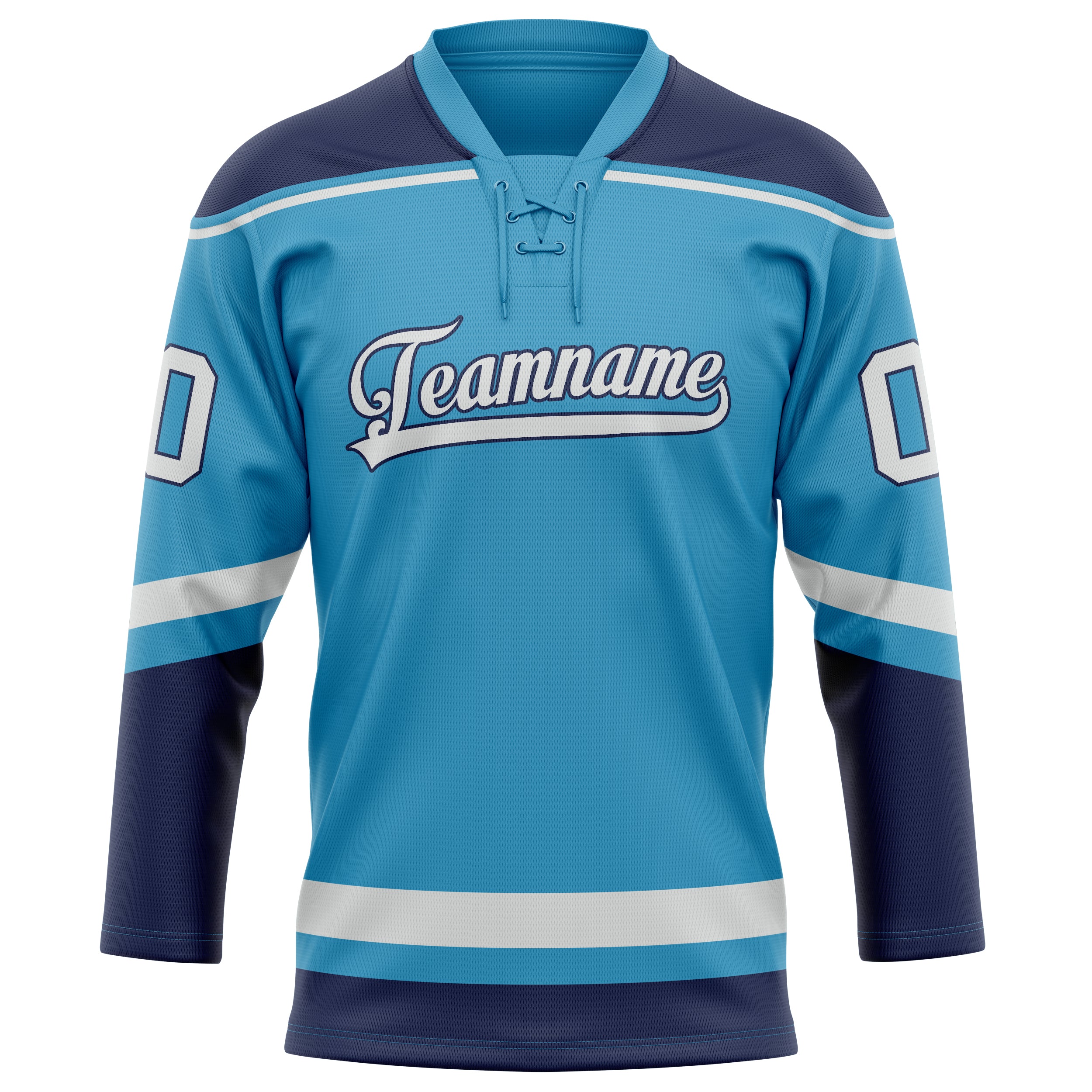 Custom Panther Blue Navy Solid Colour Hockey Jersey