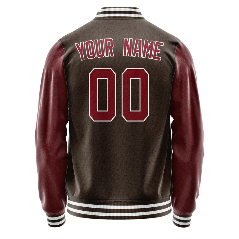 Custom Brown Crimson Red Jacket JA0101150118B31815
