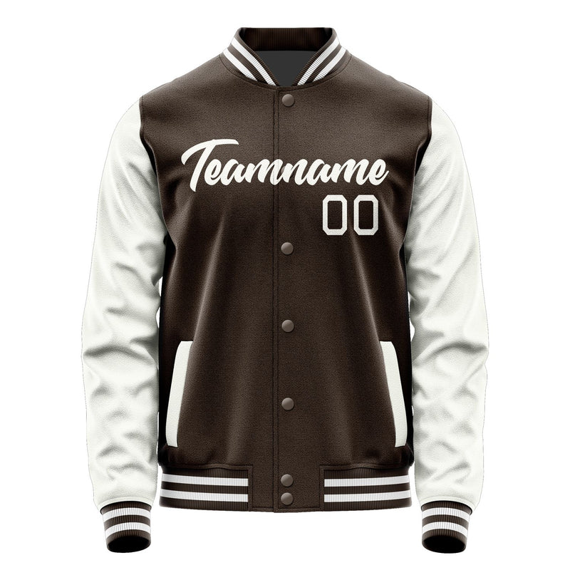 Custom Brown White Jacket JA0101180118B21818