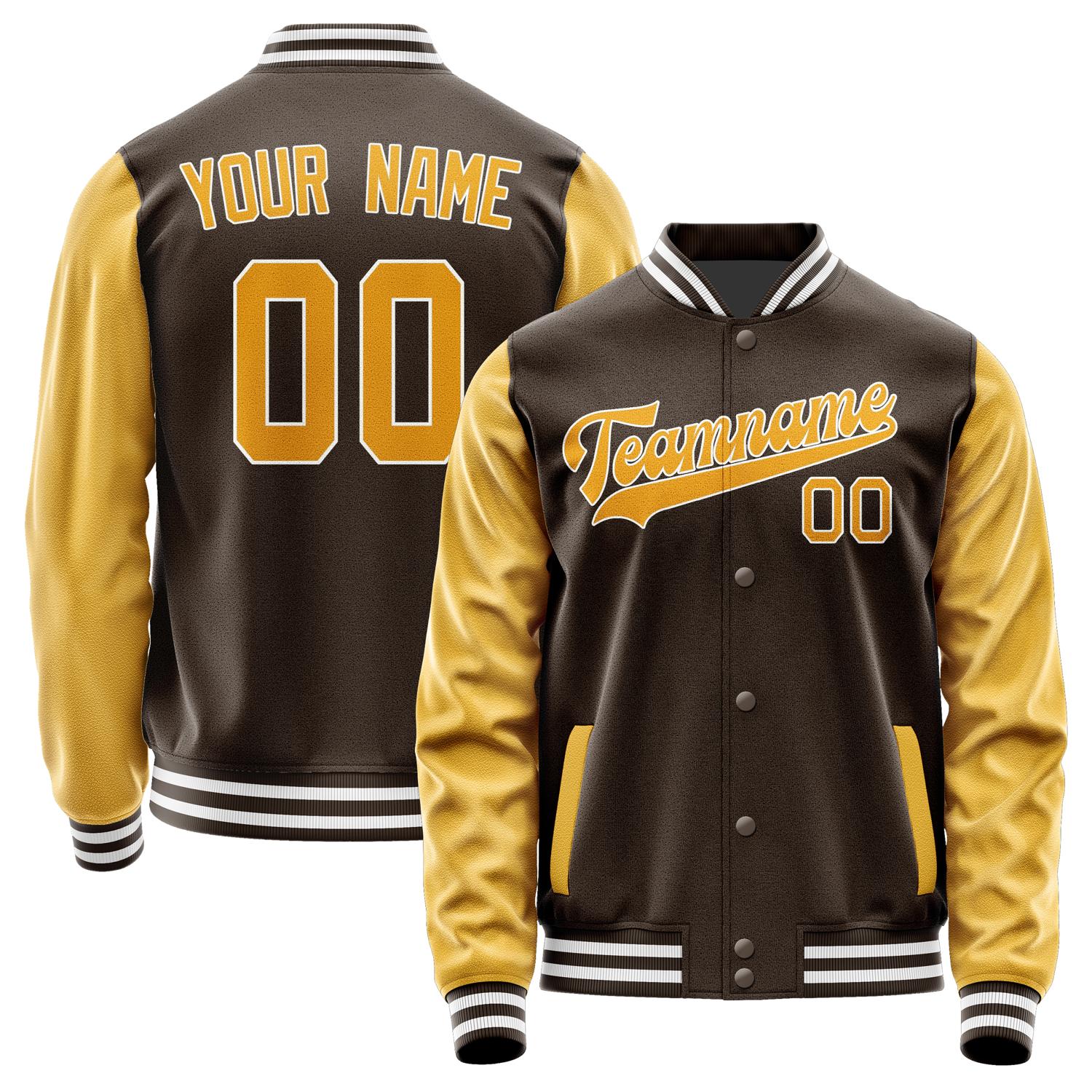 Custom Brown Yellow Jacket JA0101190118B31819