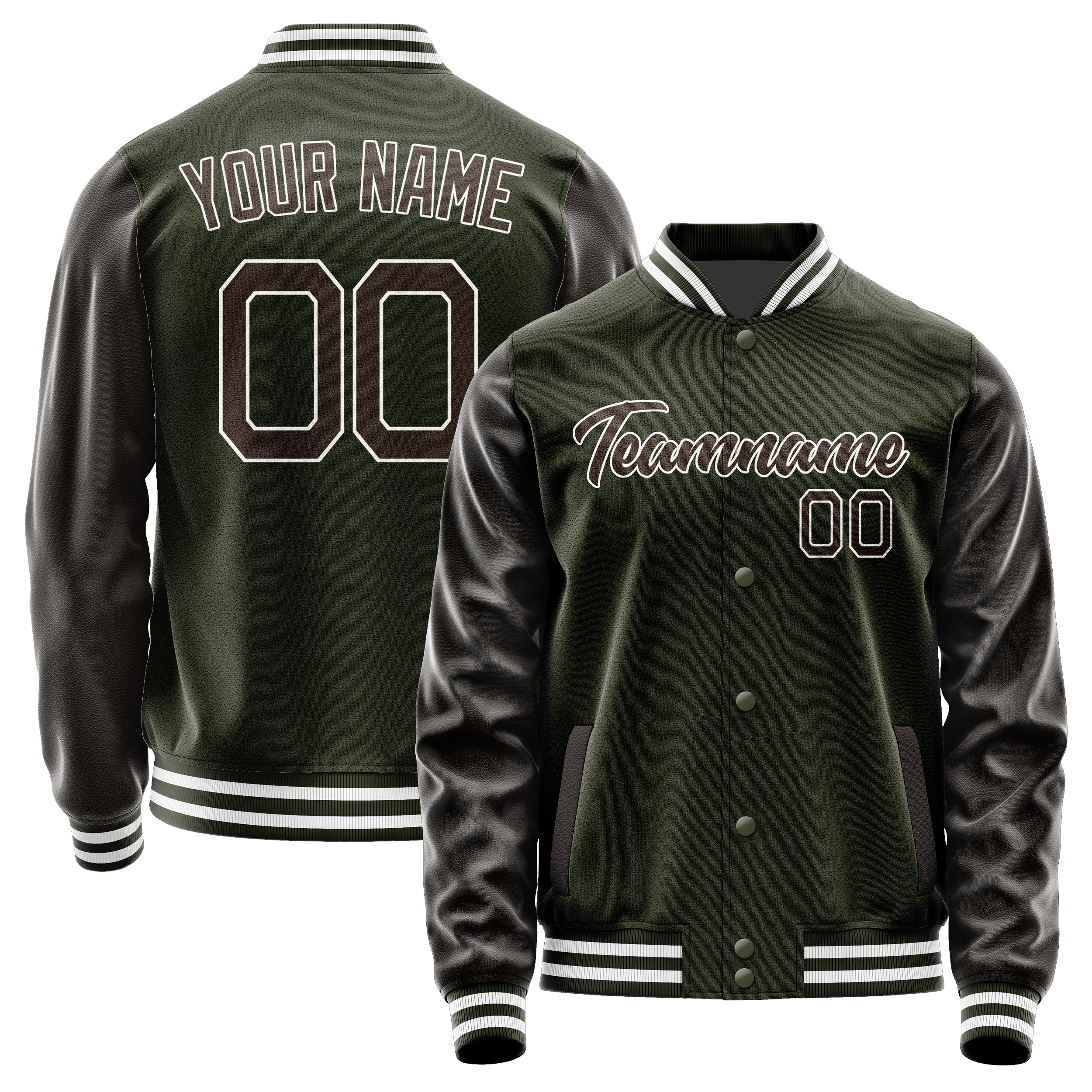 Custom Olive Brown Jacket JA0202010218B21801