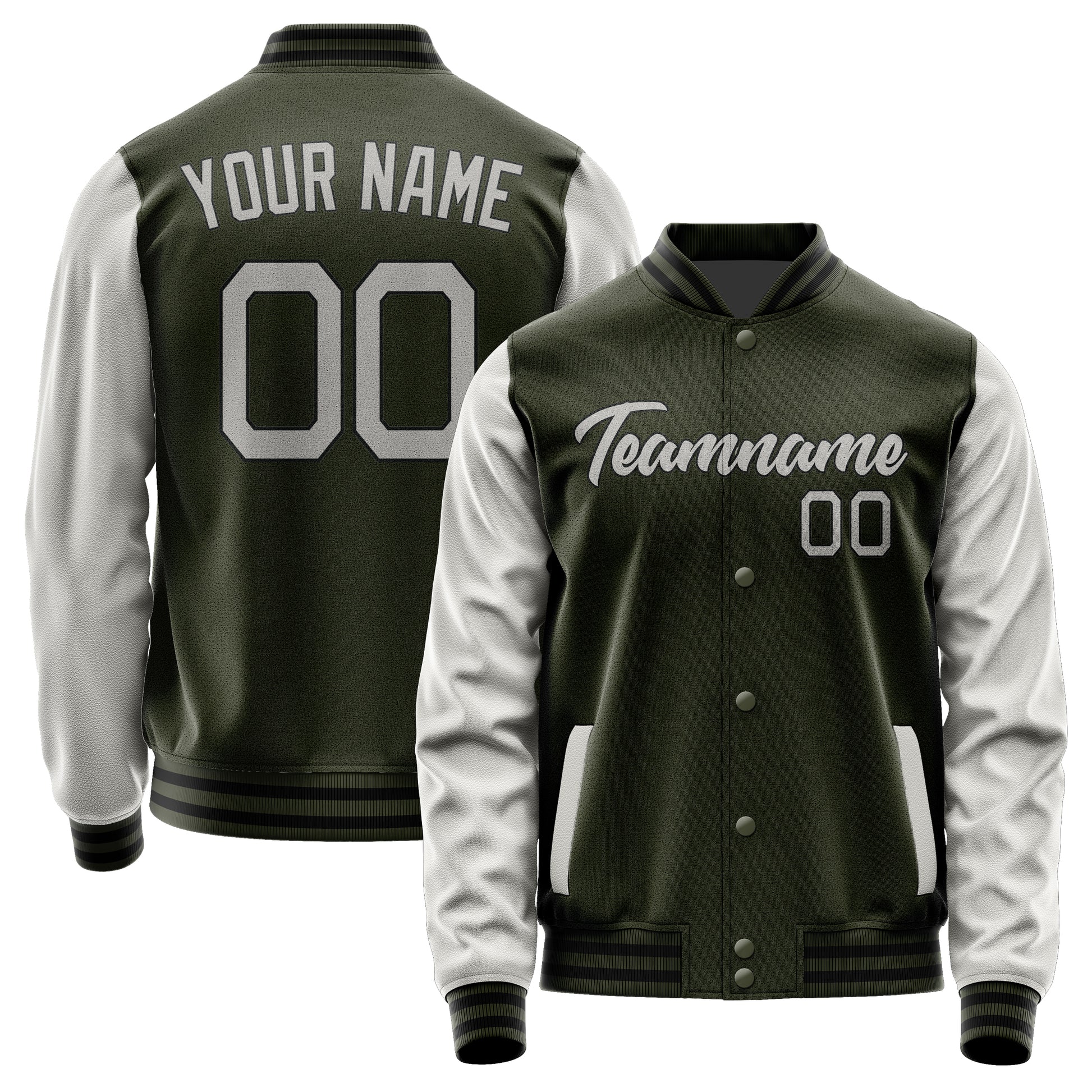 Custom Olive Gray Jacket JA0202040217B21704