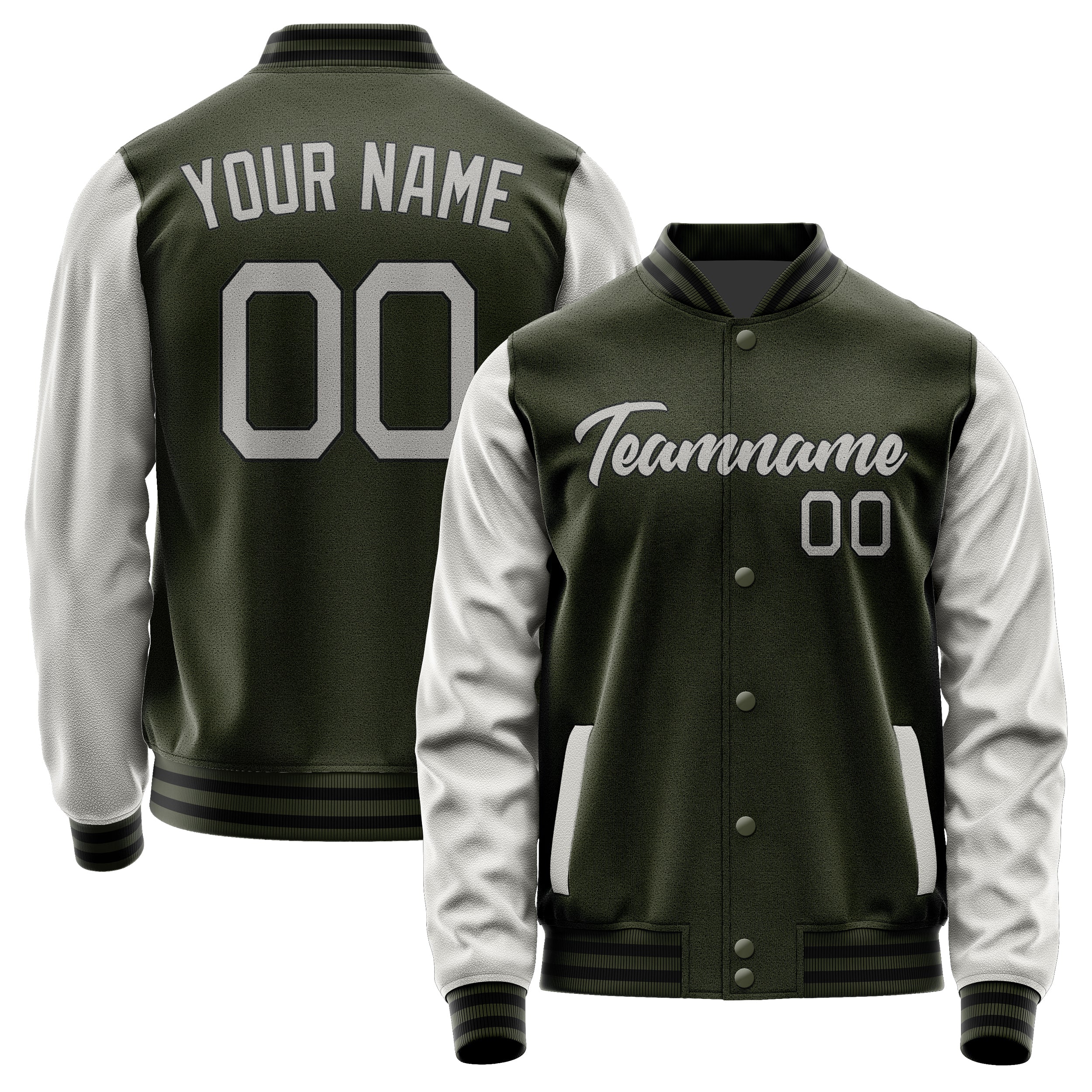 Custom Olive Gray Jacket JA0202040217B21704