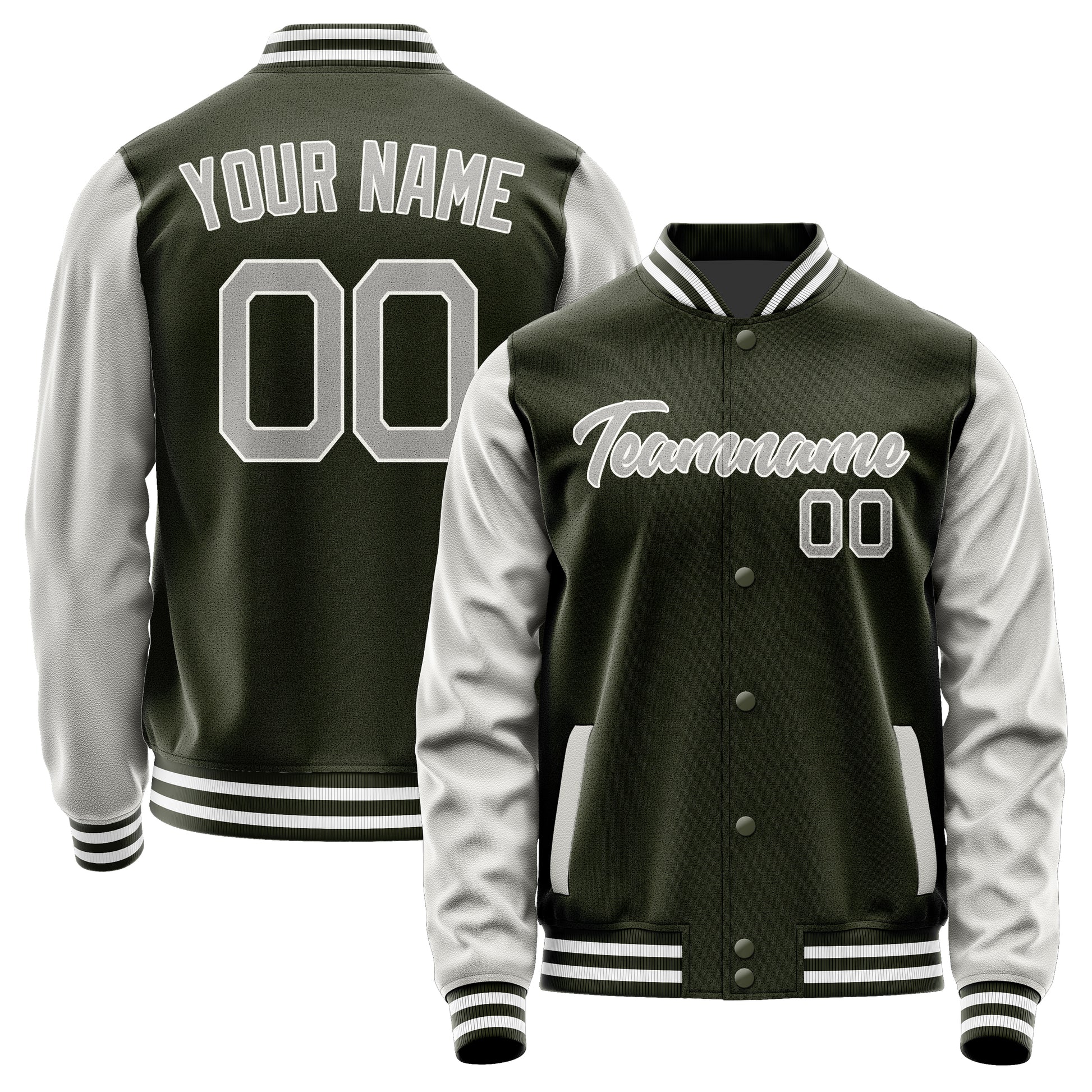 Custom Olive Gray Jacket JA0202040218B21804