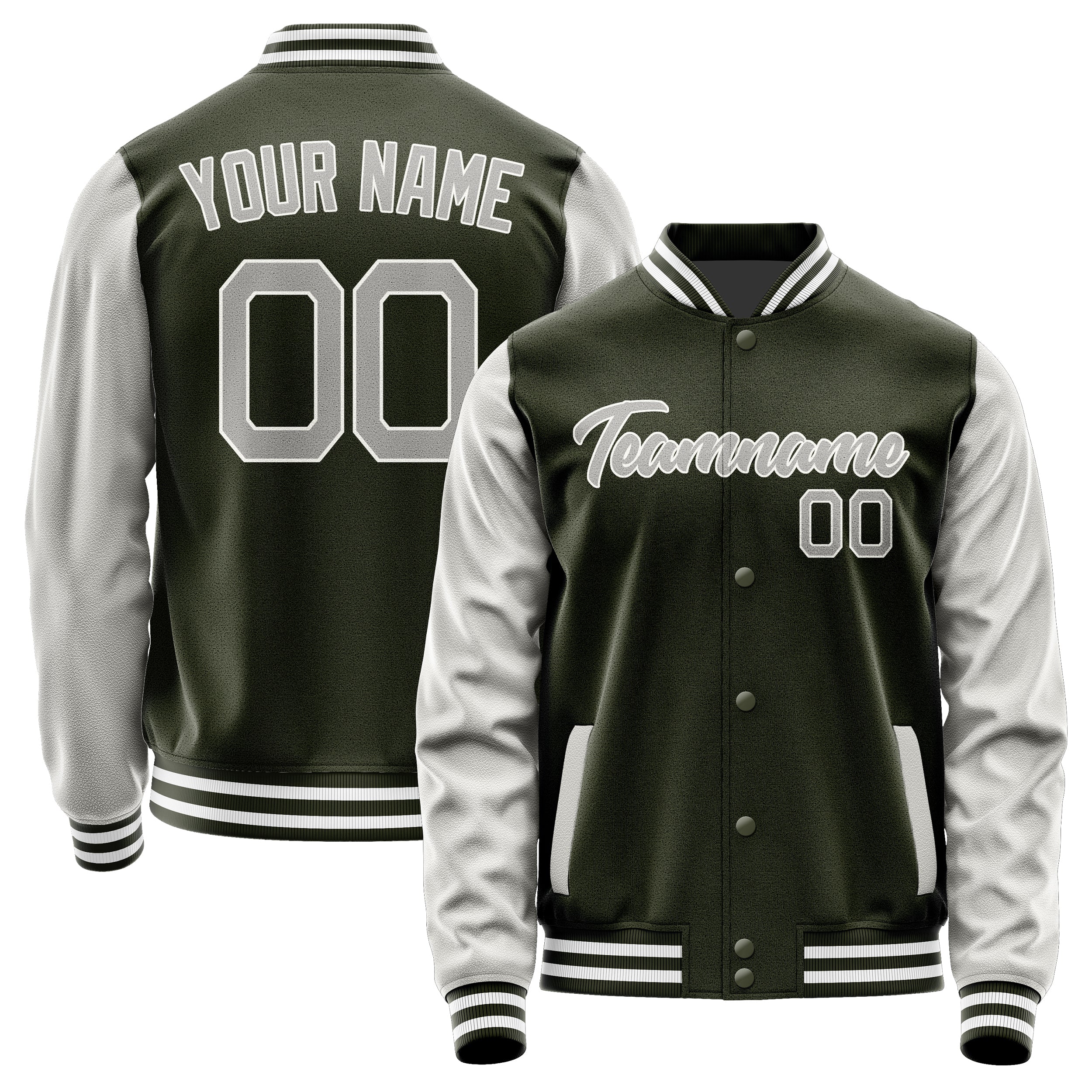 Custom Olive Gray Jacket JA0202040218B21804