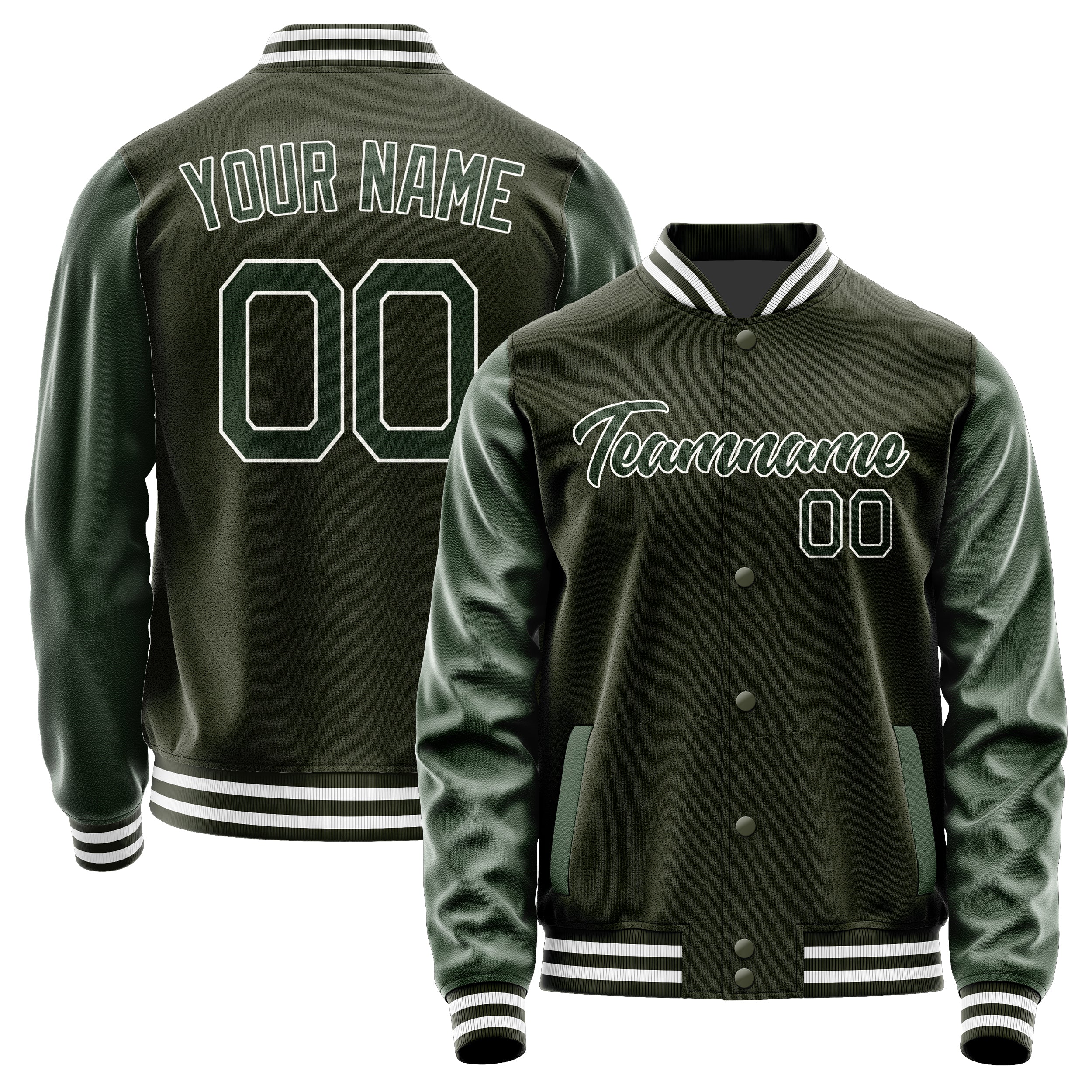 Custom Olive Dark Green Jacket JA0202060218B21806