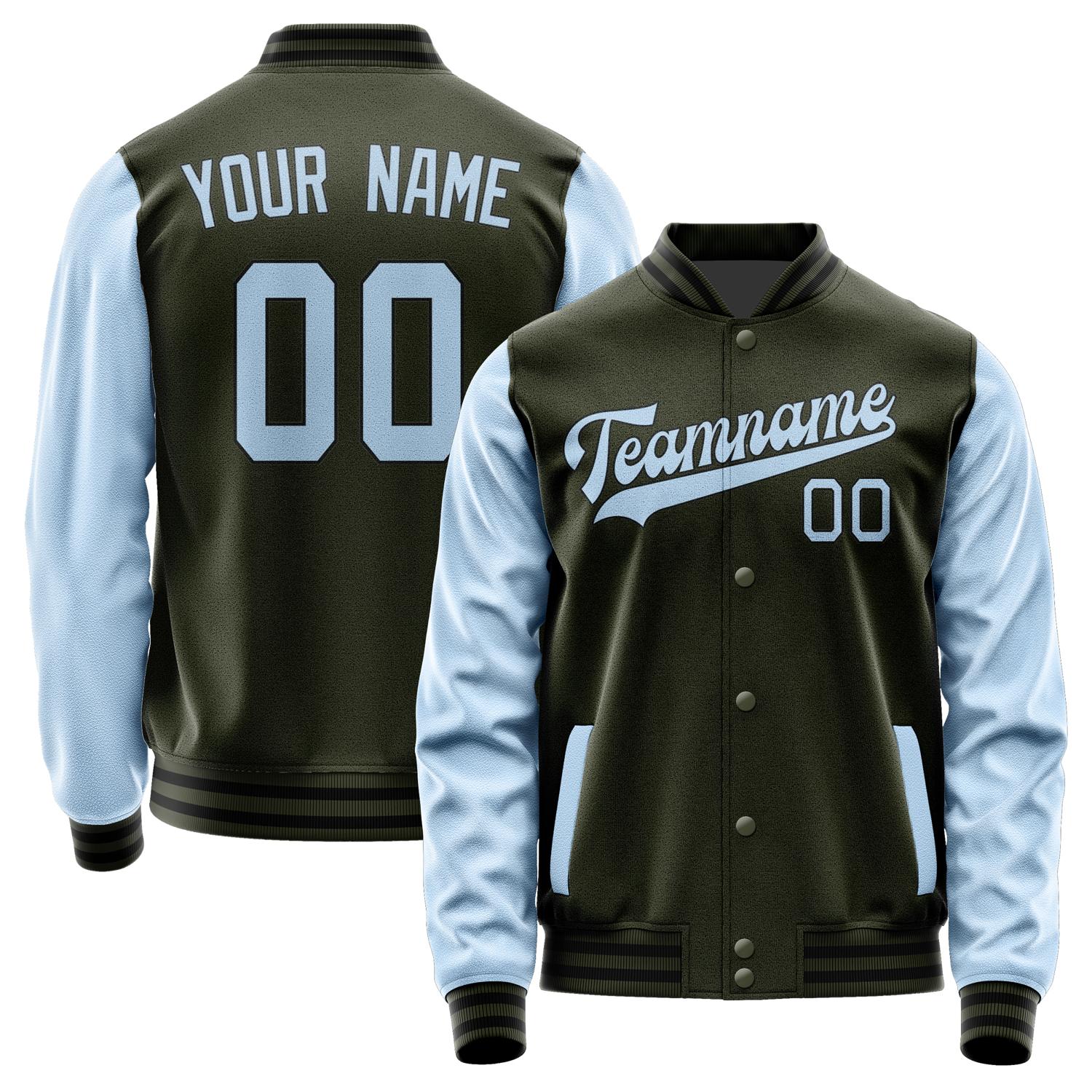 Custom Olive Light Blue Jacket JA0202080217B31708