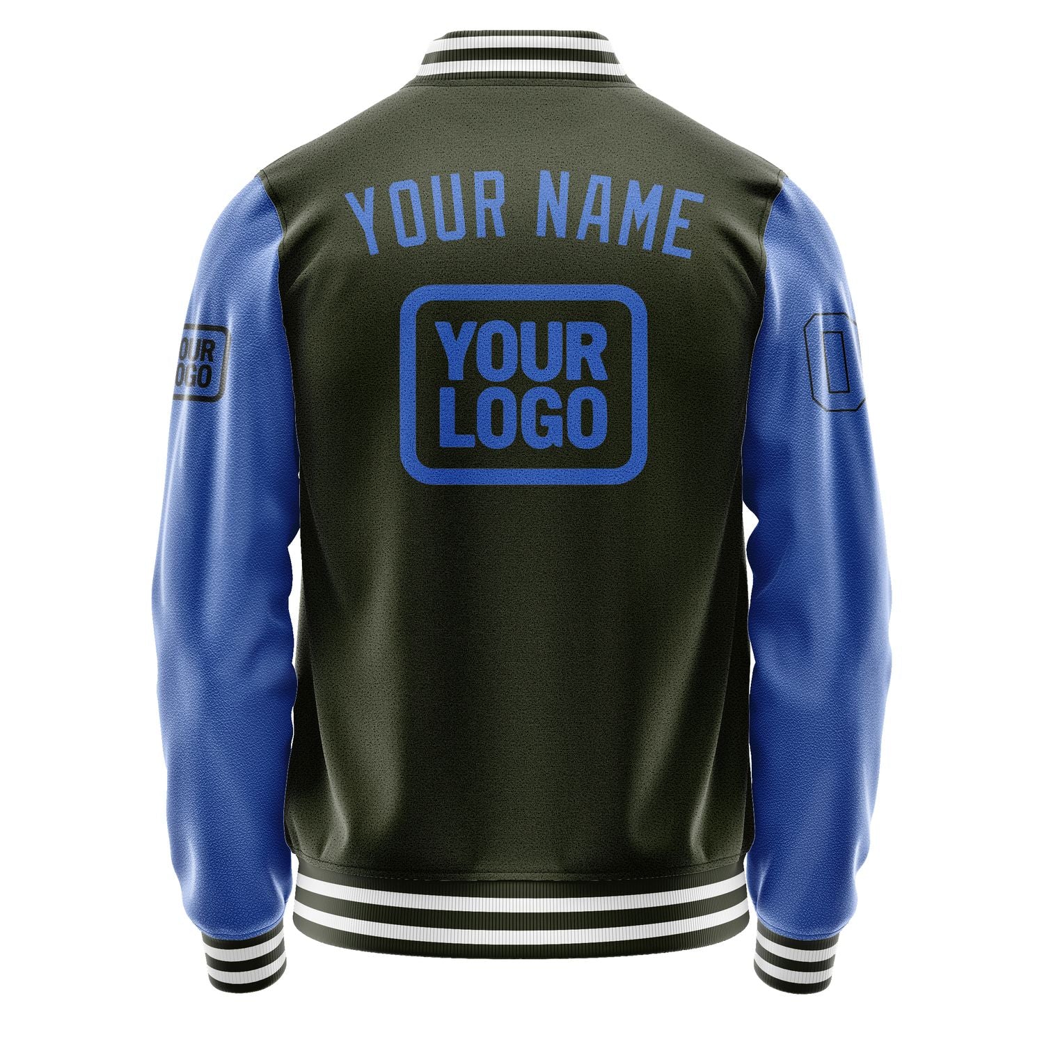Custom Olive Sky Blue Jacket JA020209021817090917