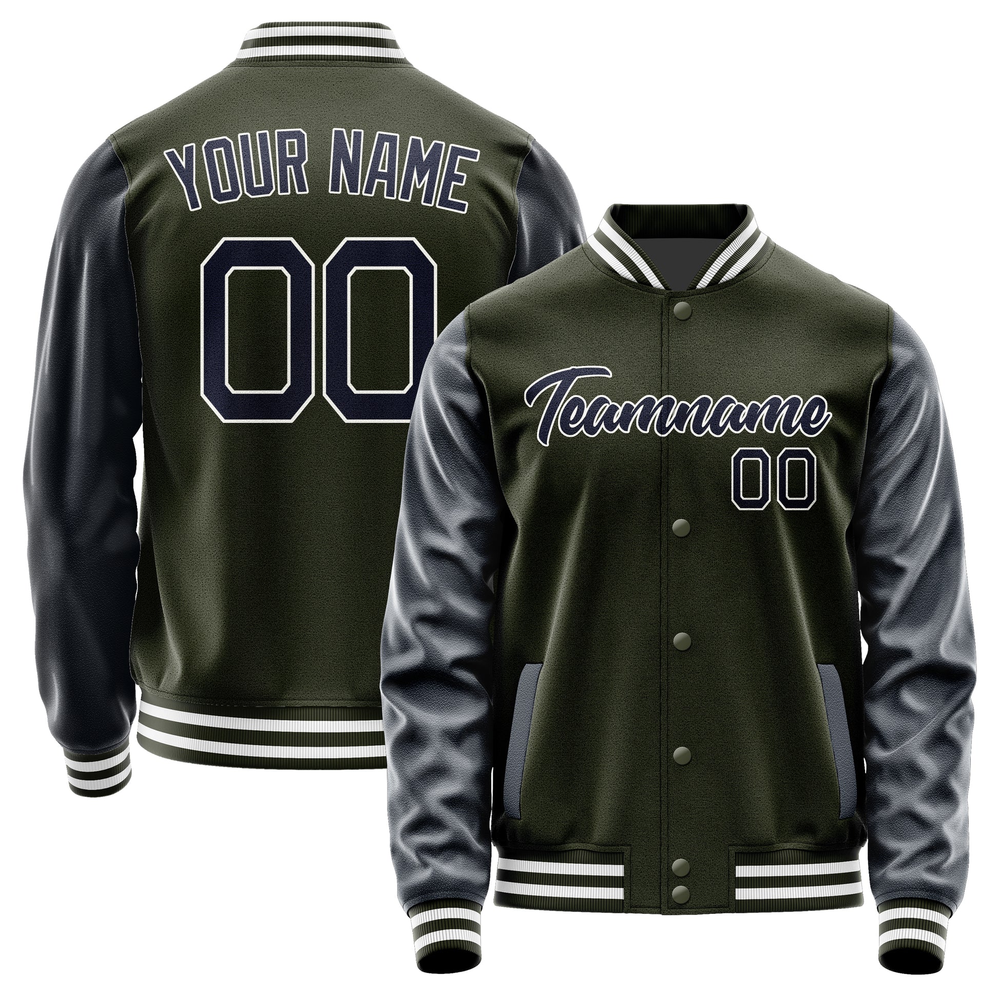Custom Olive Navy Jacket JA0202110218B21811