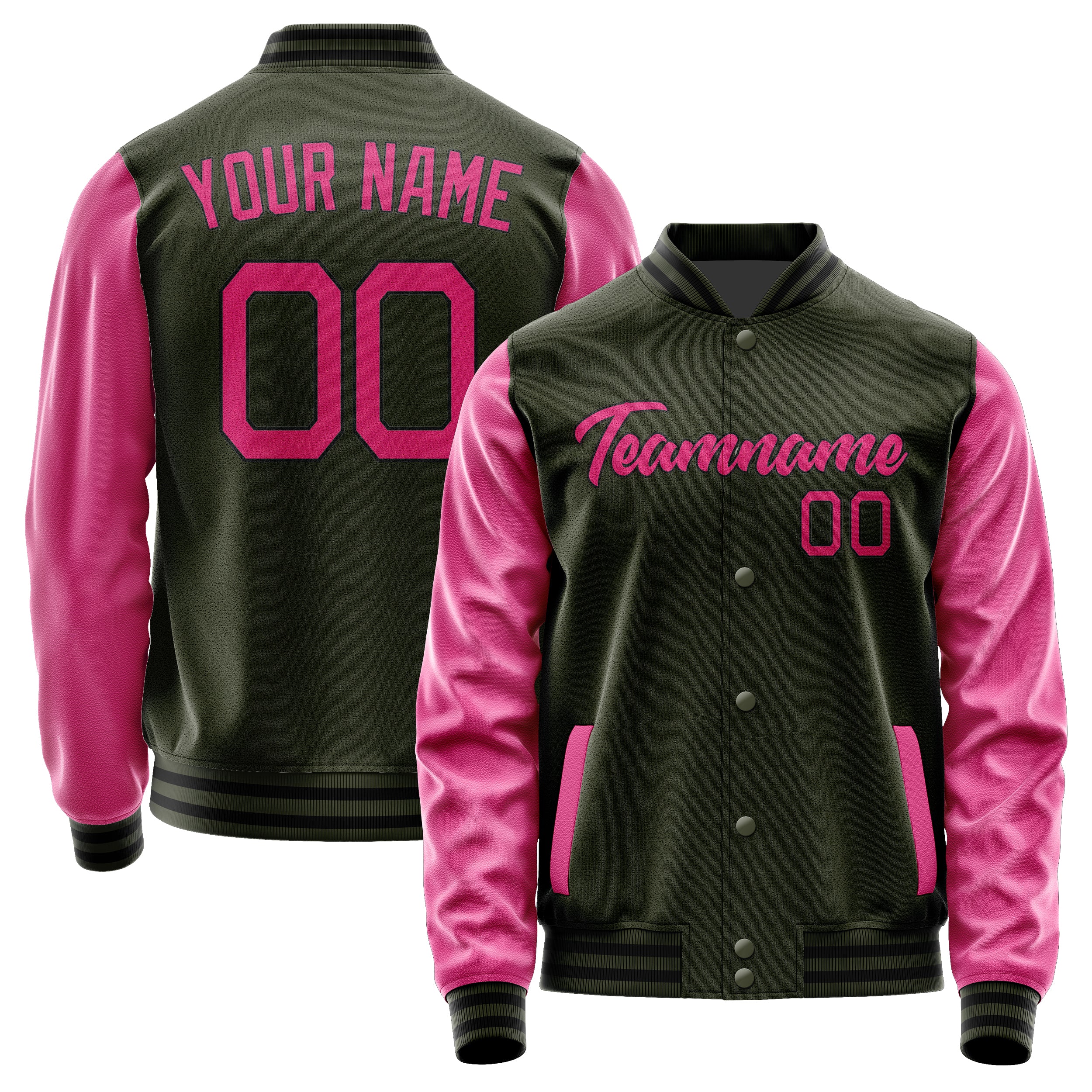 Custom Olive Pink Jacket JA0202130217B21713