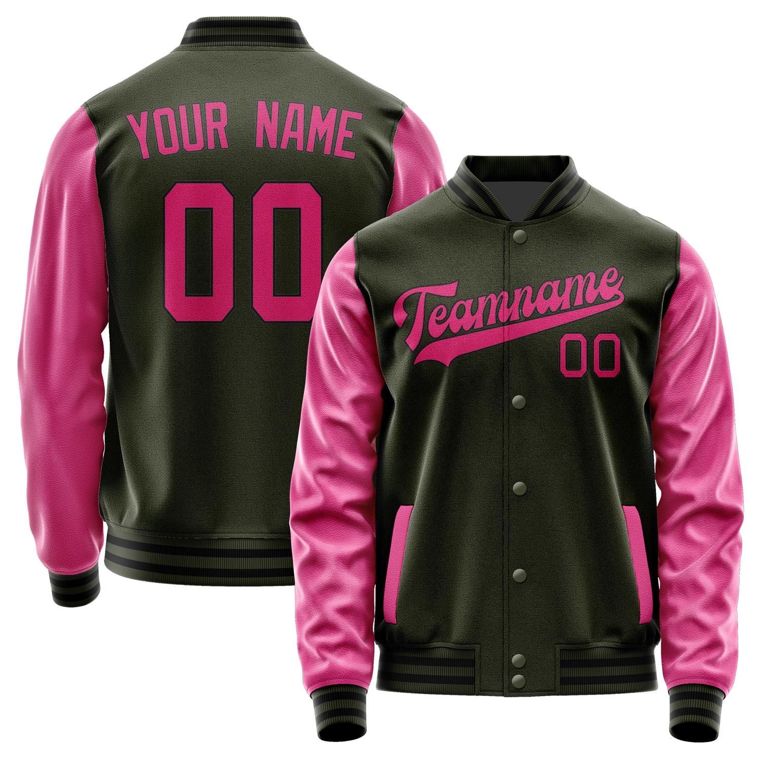 Custom Olive Pink Jacket JA0202130217B31713